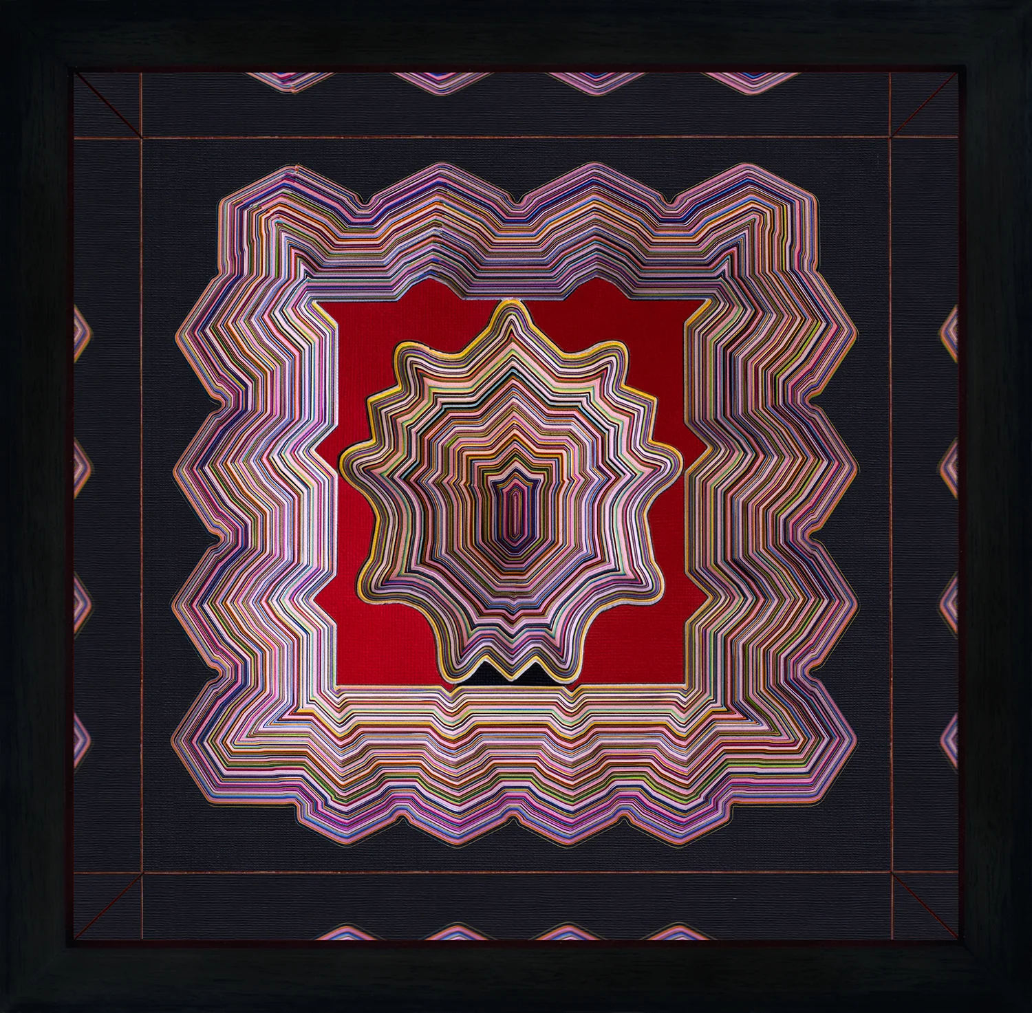 Jacob Leary_2007_32x32x12cm_Stacked paper cuts_King of the castle(positive).jpg
