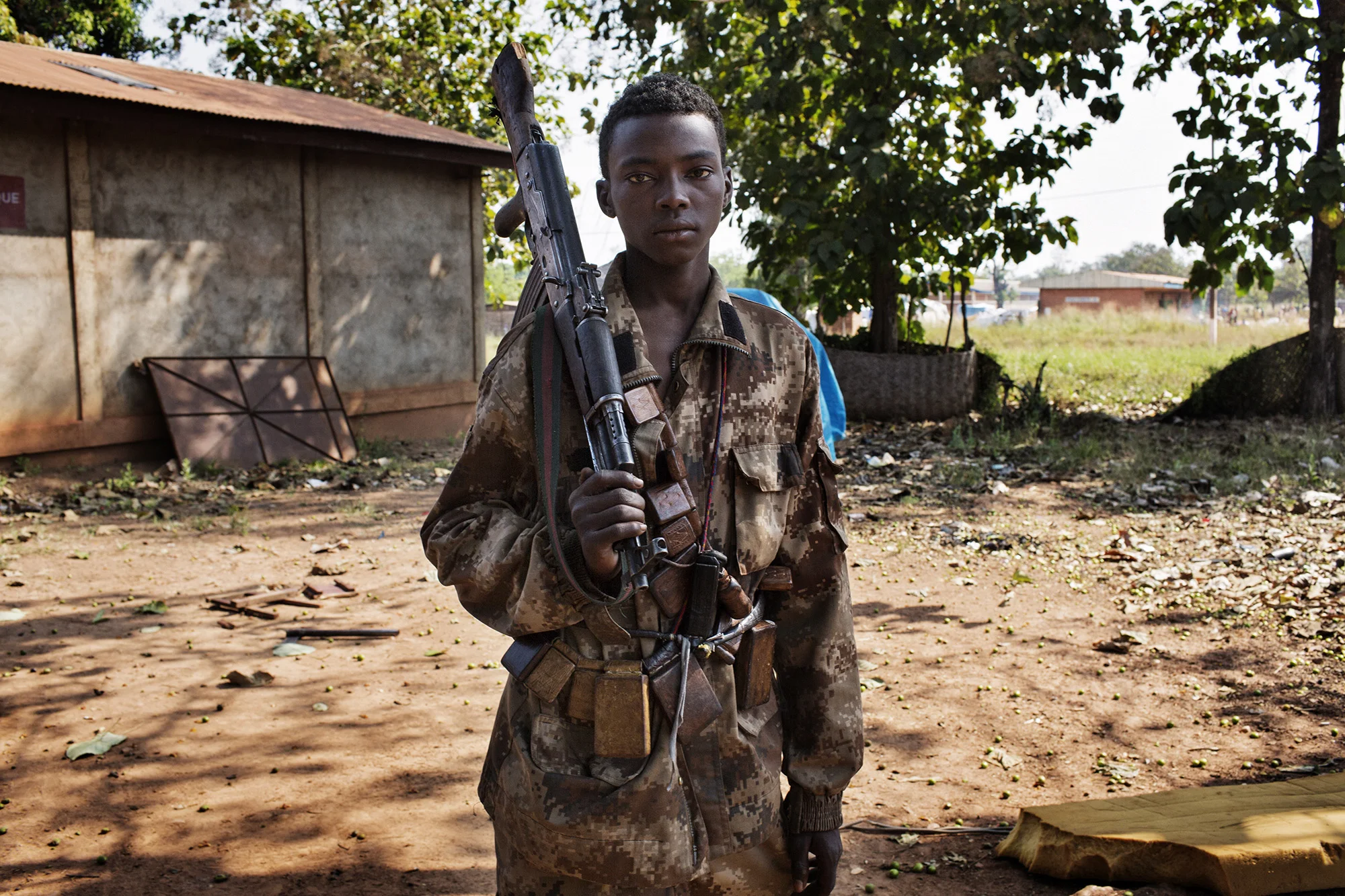 A child soldier in the Seleka forces in Bossangoa. 