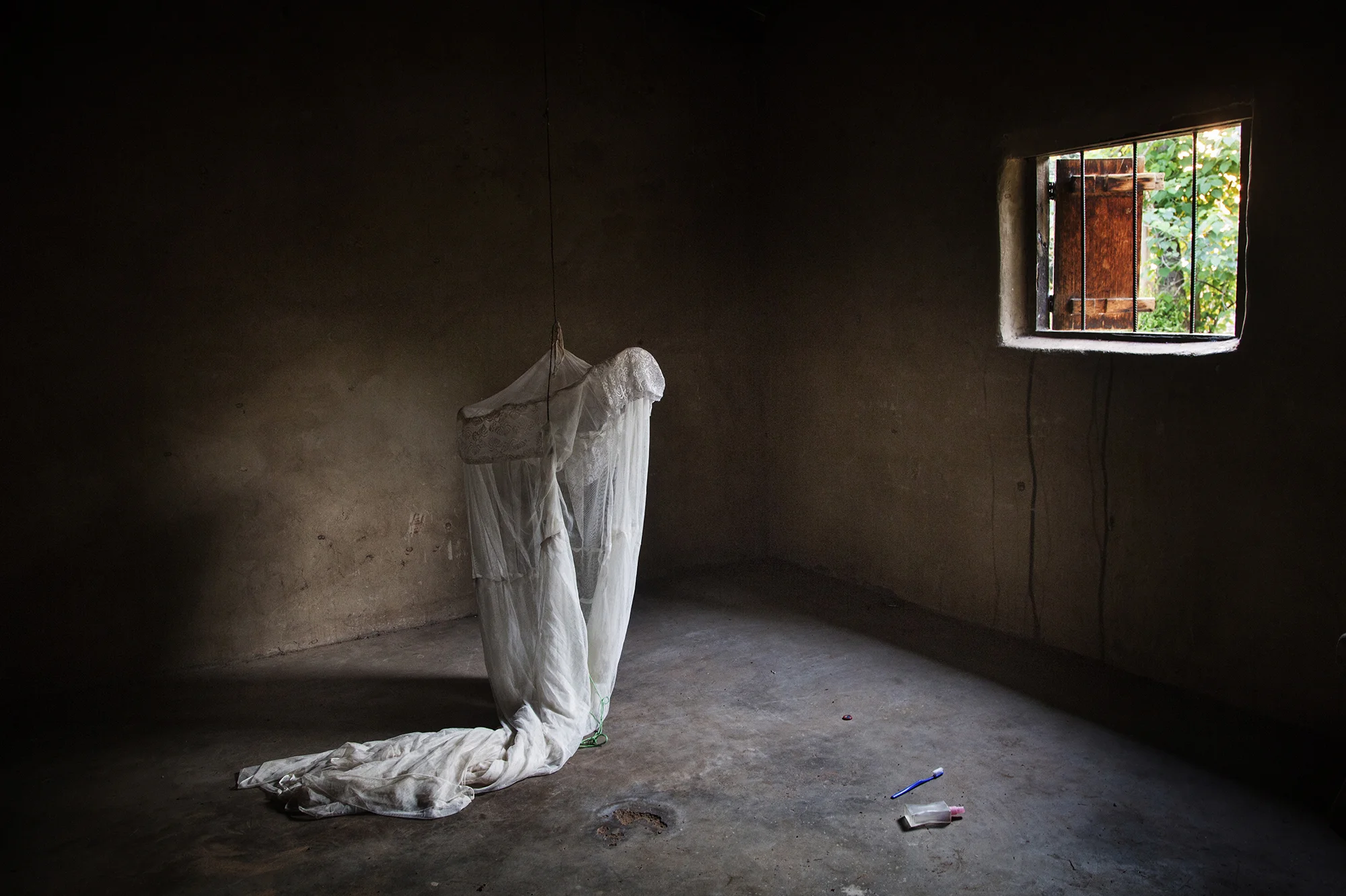  An abandoned Seleka position on the outskirts of Bossangoa. It was left when anti balaka forces started to attack the town. 