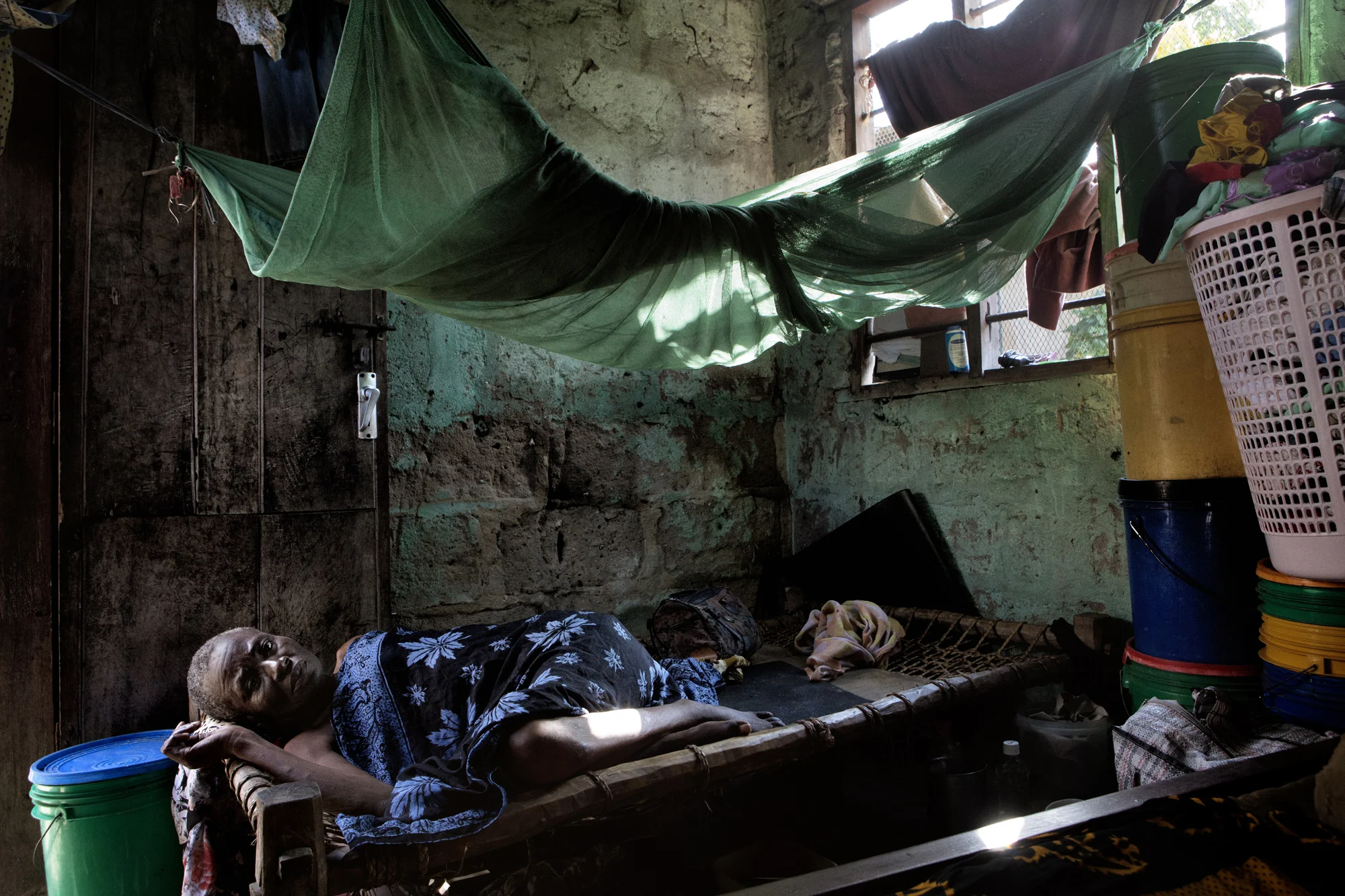Halima Ally Chaurembo, 66 years old has not been able to walk since 2009. She has HIV and TB and is treated at home by Pasada nurses.