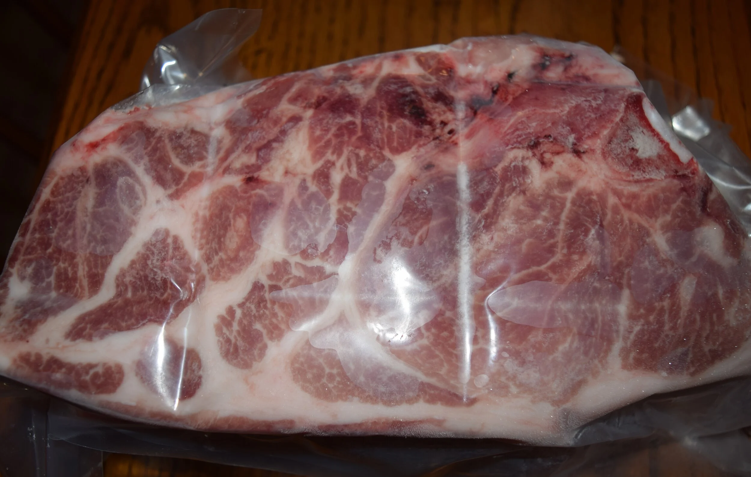 Pre-packaged Pork Roast, Butt from Mahoning Creek Farm in Smicksburg, PA.