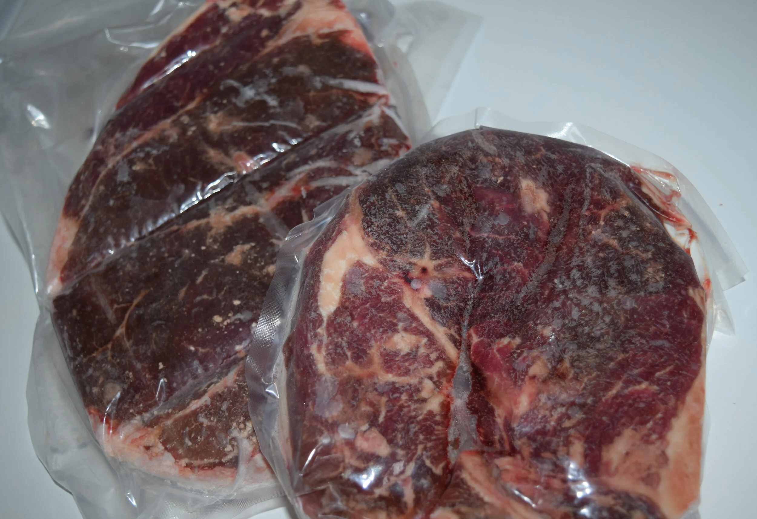 Pre-packaged Angus Steak, Sirloin from Mahoning Creek Farm in Smicksburg, PA.