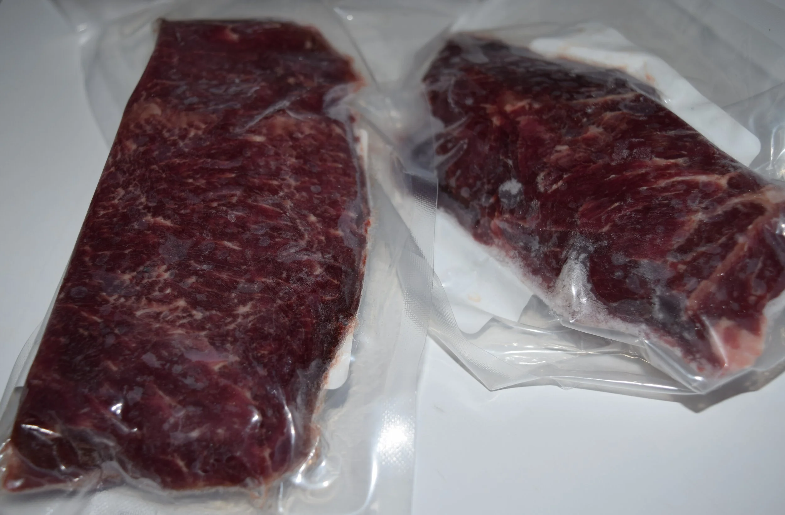 Pre-packaged Angus Steak, Flat Iron from Mahoning Creek Farm in Smicksburg, PA.