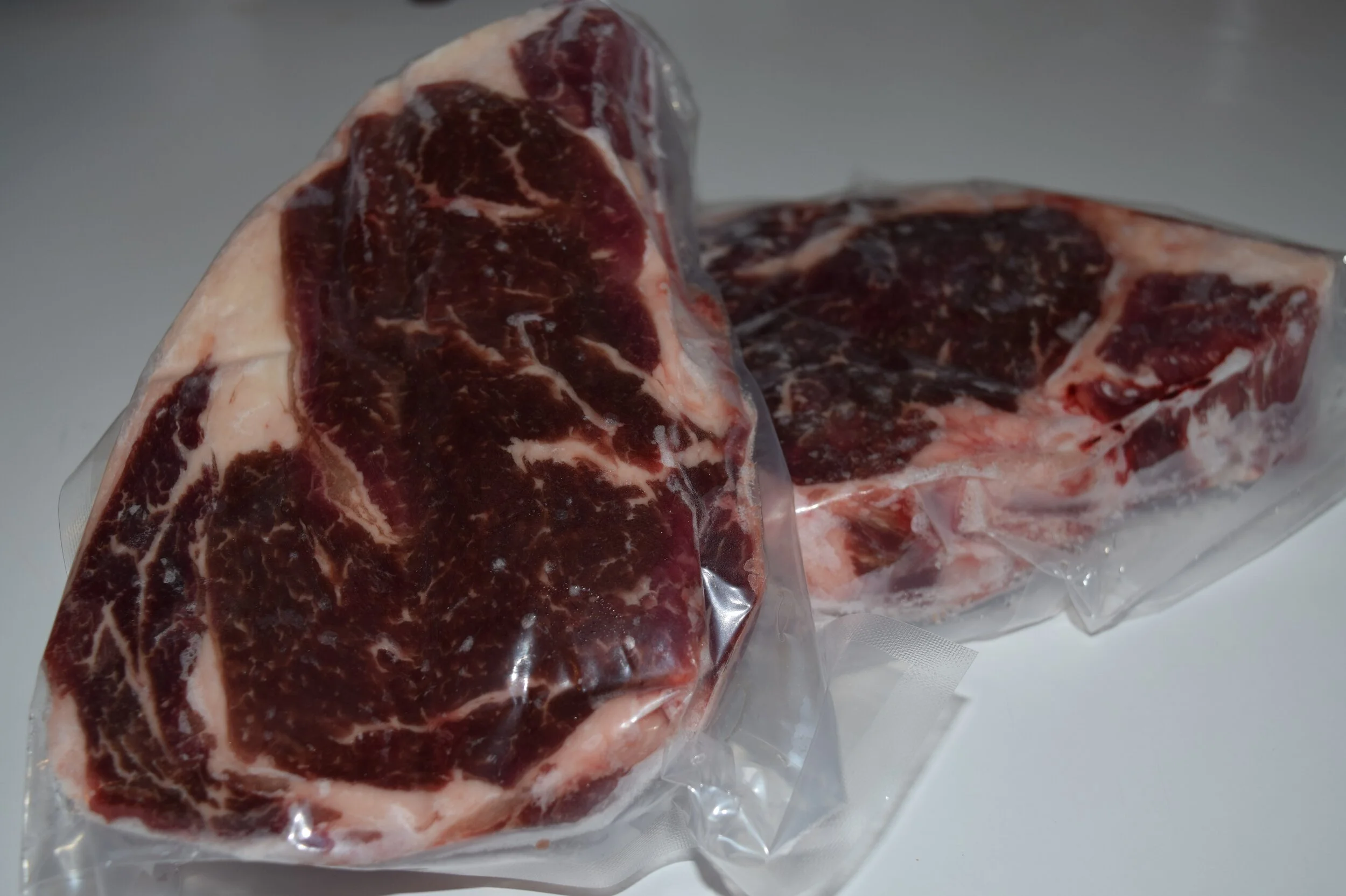 Pre-packaged Angus Steak, Delmonico from Mahoning Creek Farm in Smicksburg, PA.