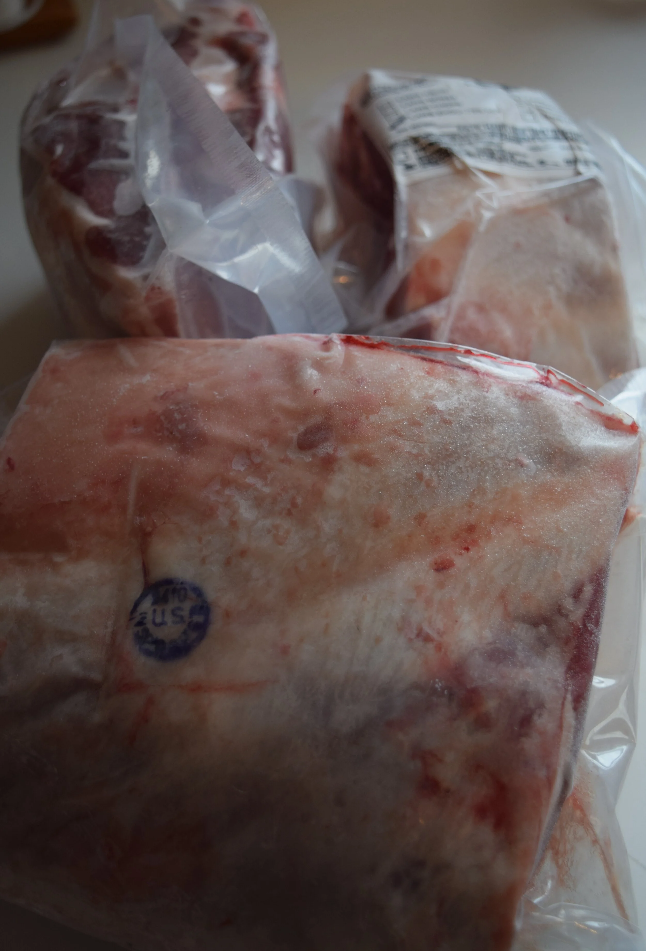Pre-packaged Lamb Roast, Shoulder (Bone-in) from Mahoning Creek Farm in Smicksburg, PA.