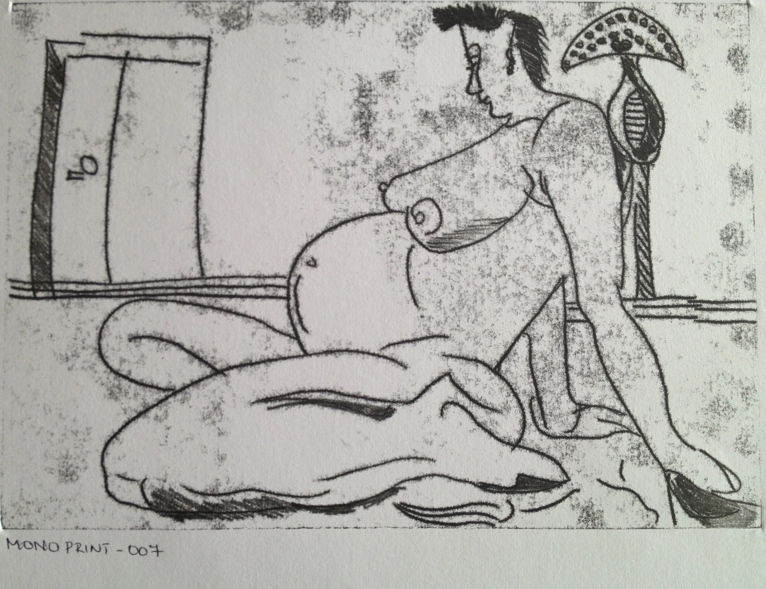 Untitled Monoprint 42 x 59.4 cms 2013
