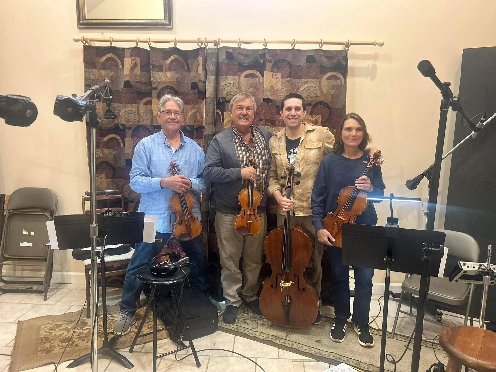 I had the strings for a new song recorded in Nashville today! A huge thanks to Rich Barrett for an amazing arrangement. 

Neither of us could make it down to Nashville in person, but we were able to tune in remotely via Zoom!

I&rsquo;m still hard at