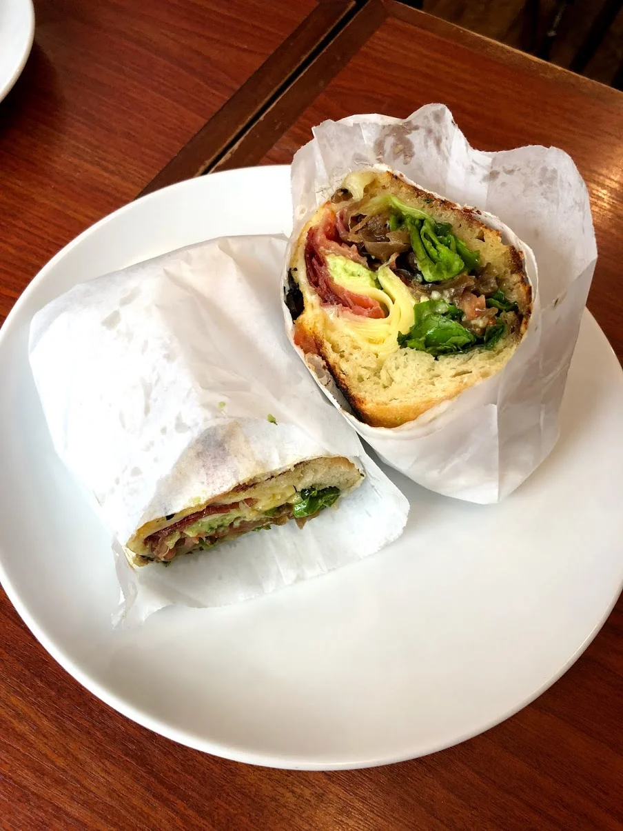 Protip: Ask for “un sac à papier” right away so you can wrap half of this sucker and eat it for wine-drunk snack at 10pm, because let’s be honest, you’re probably drunk that early and on your way to bed.