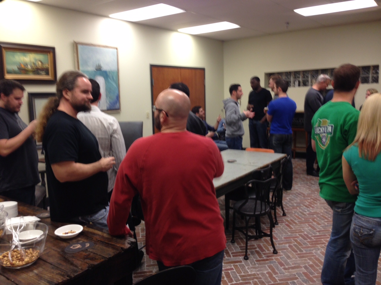 A group of good samaritans helped us drink up our extra beer at the pop-up tasting.