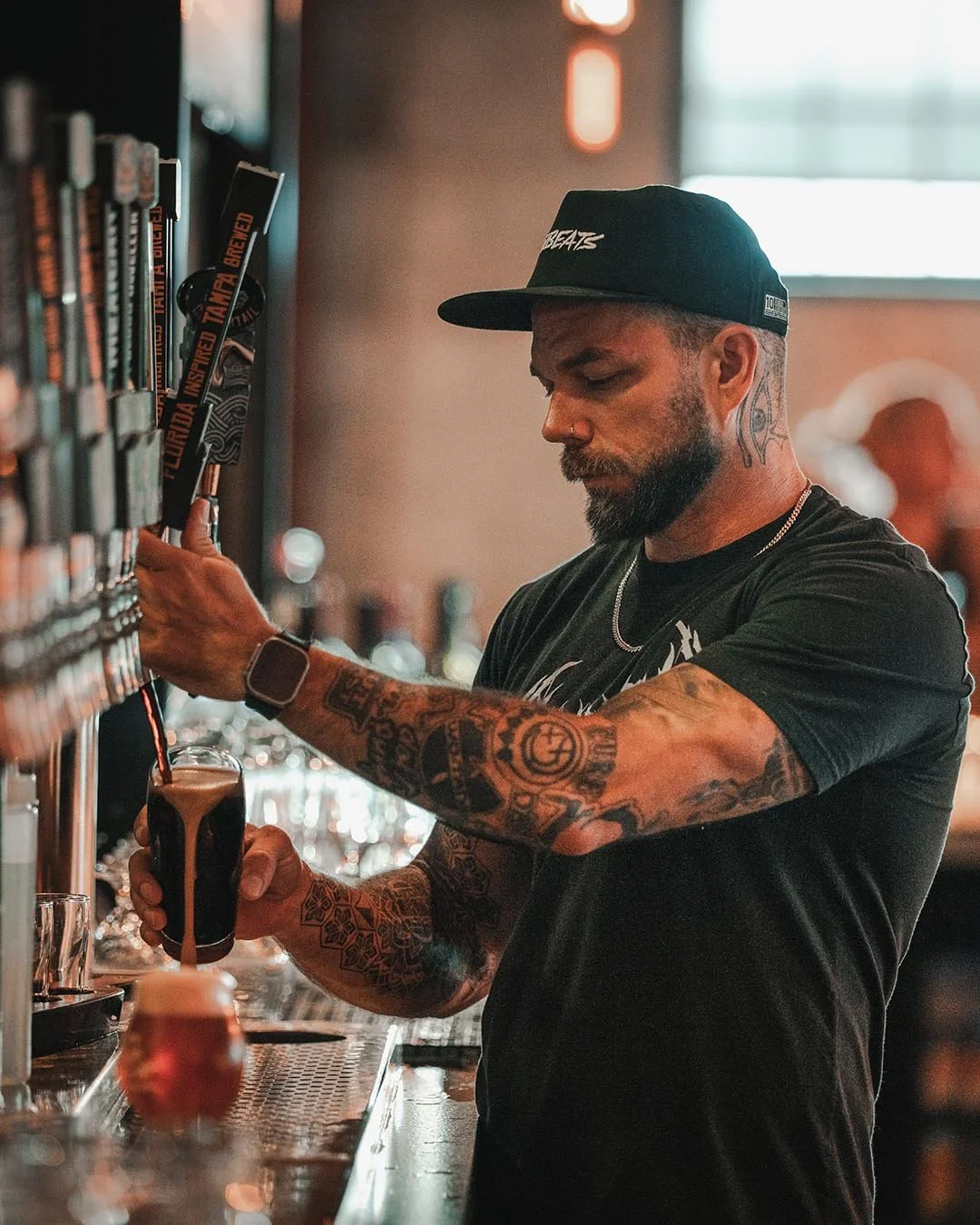 20 taps of beer, cider and THC seltzer 
