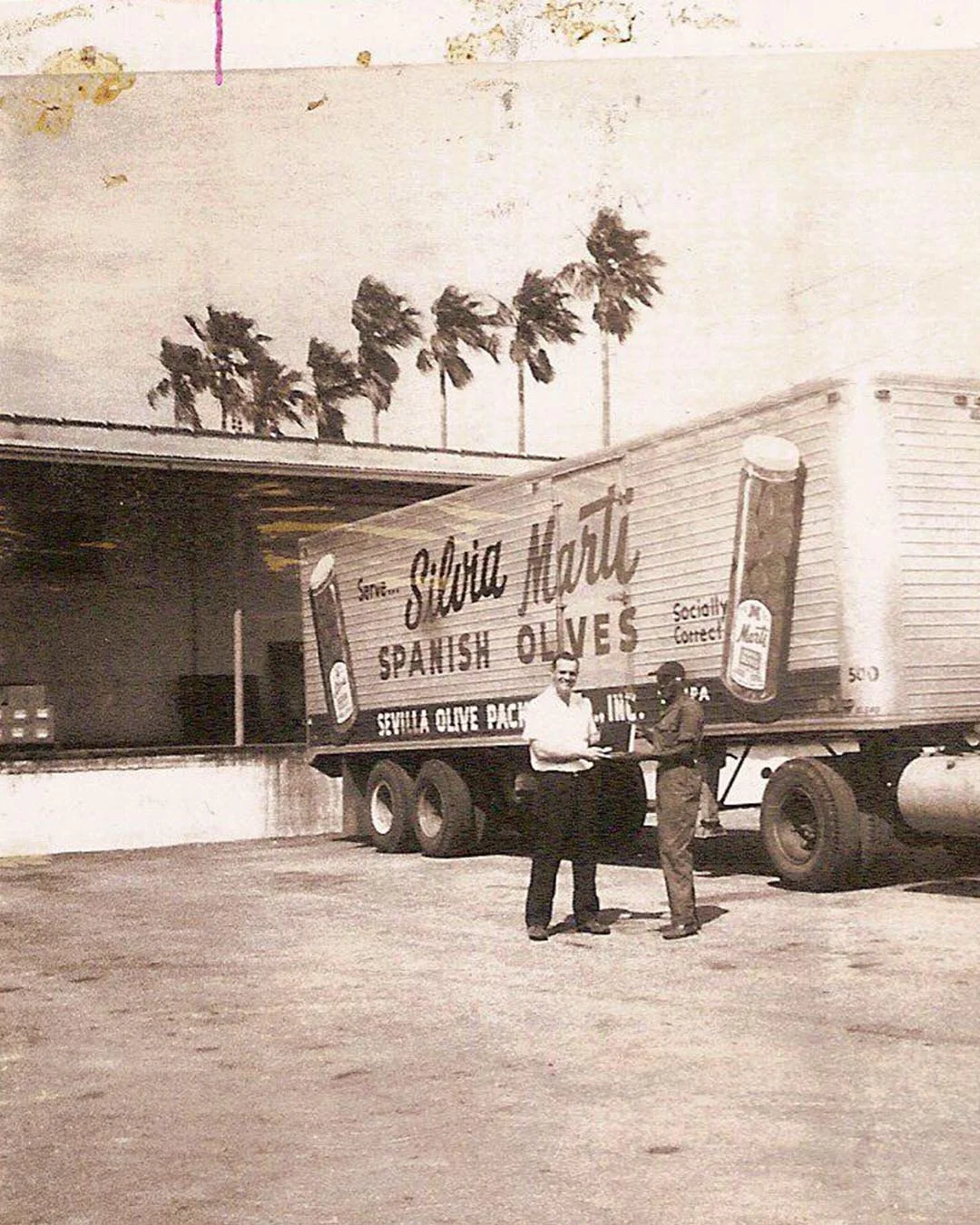 A Seville truck parked at our current day loading dock (1920s)