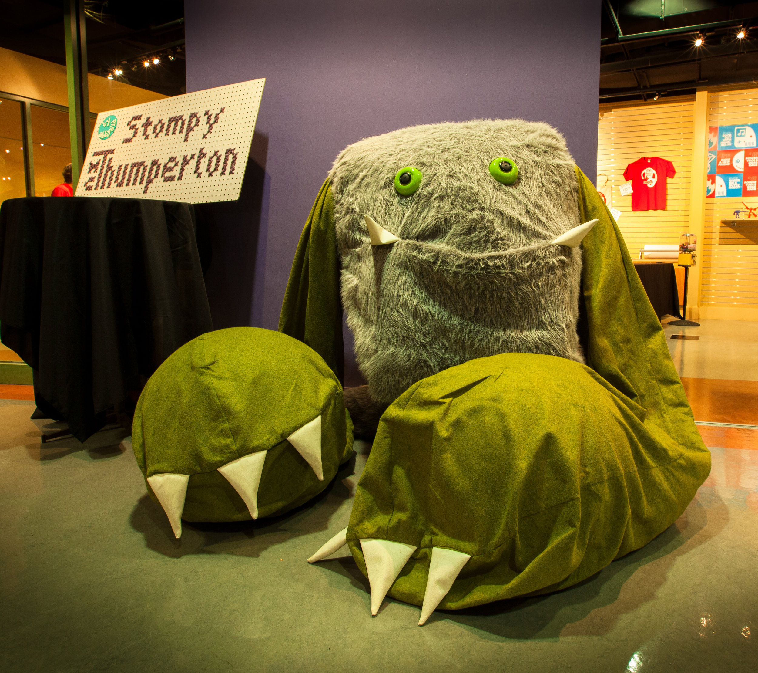  After a day of playing at Maker Faire, Stompy was feeling a bit disheveled.&nbsp; 