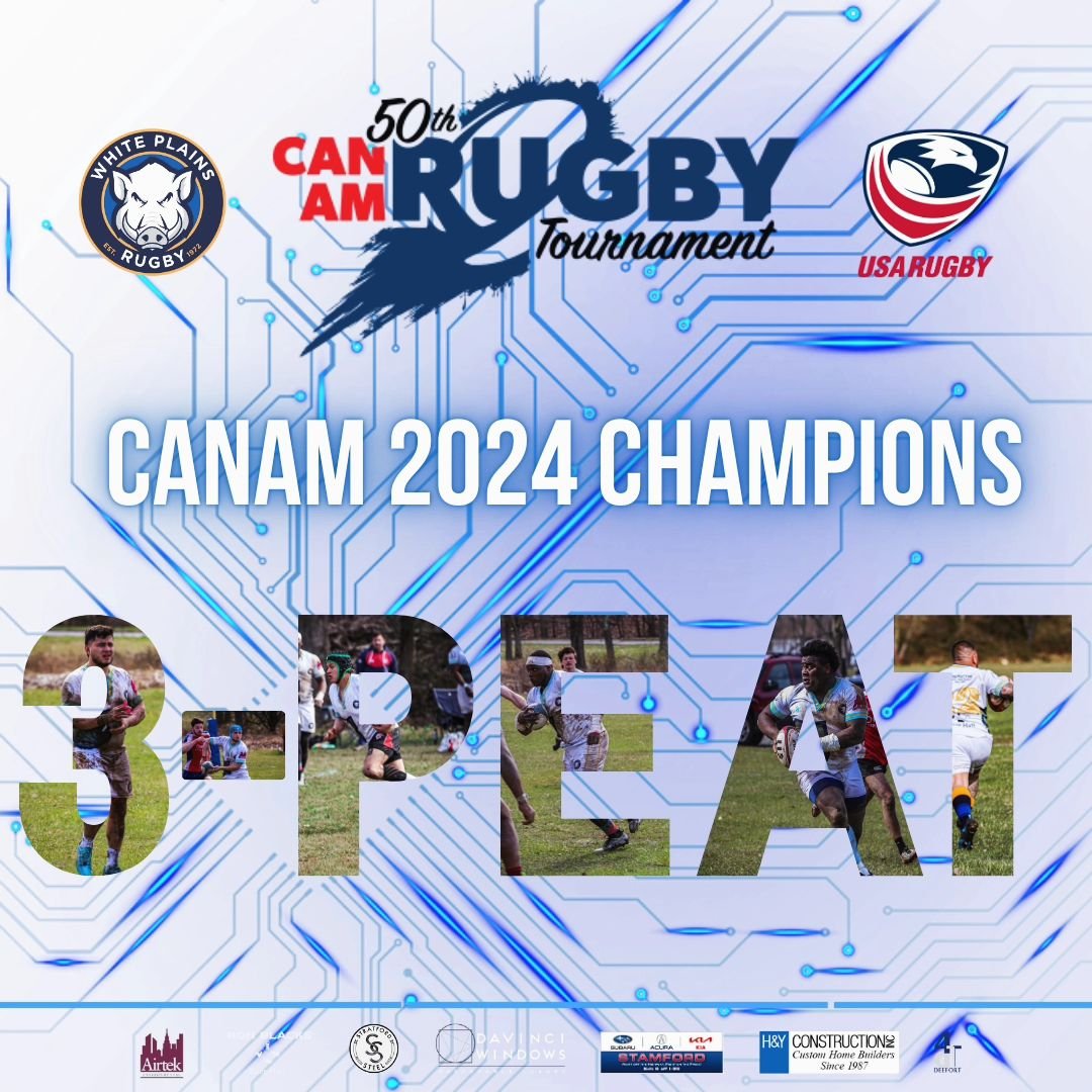 White Plains are your BACK to BACK to BACK @canamrugbytournament Champions! 🏆⚔️🐗