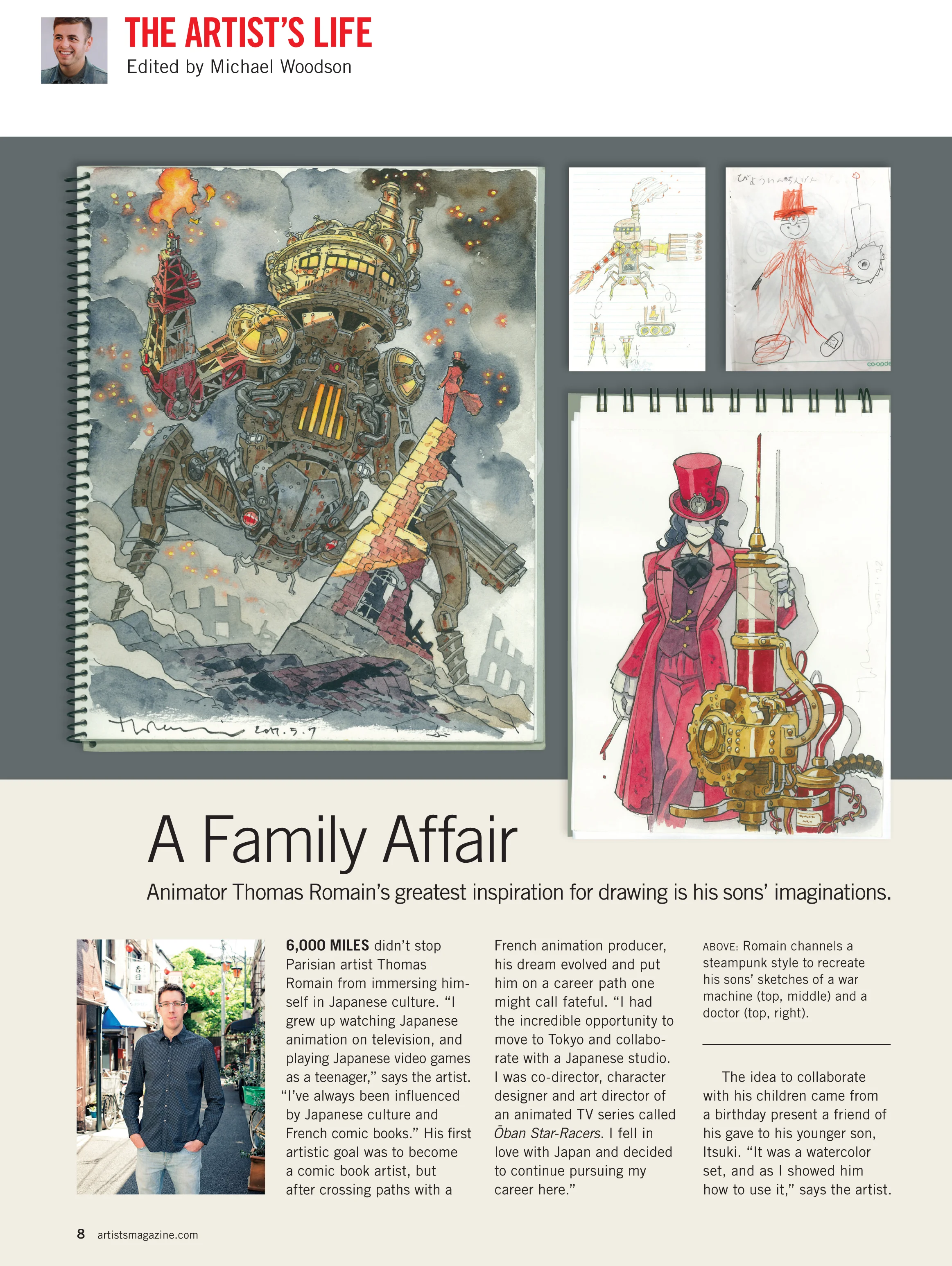 "Artist's Life" column for The Artist's Magazine 's September 2017 issue (1/2)
