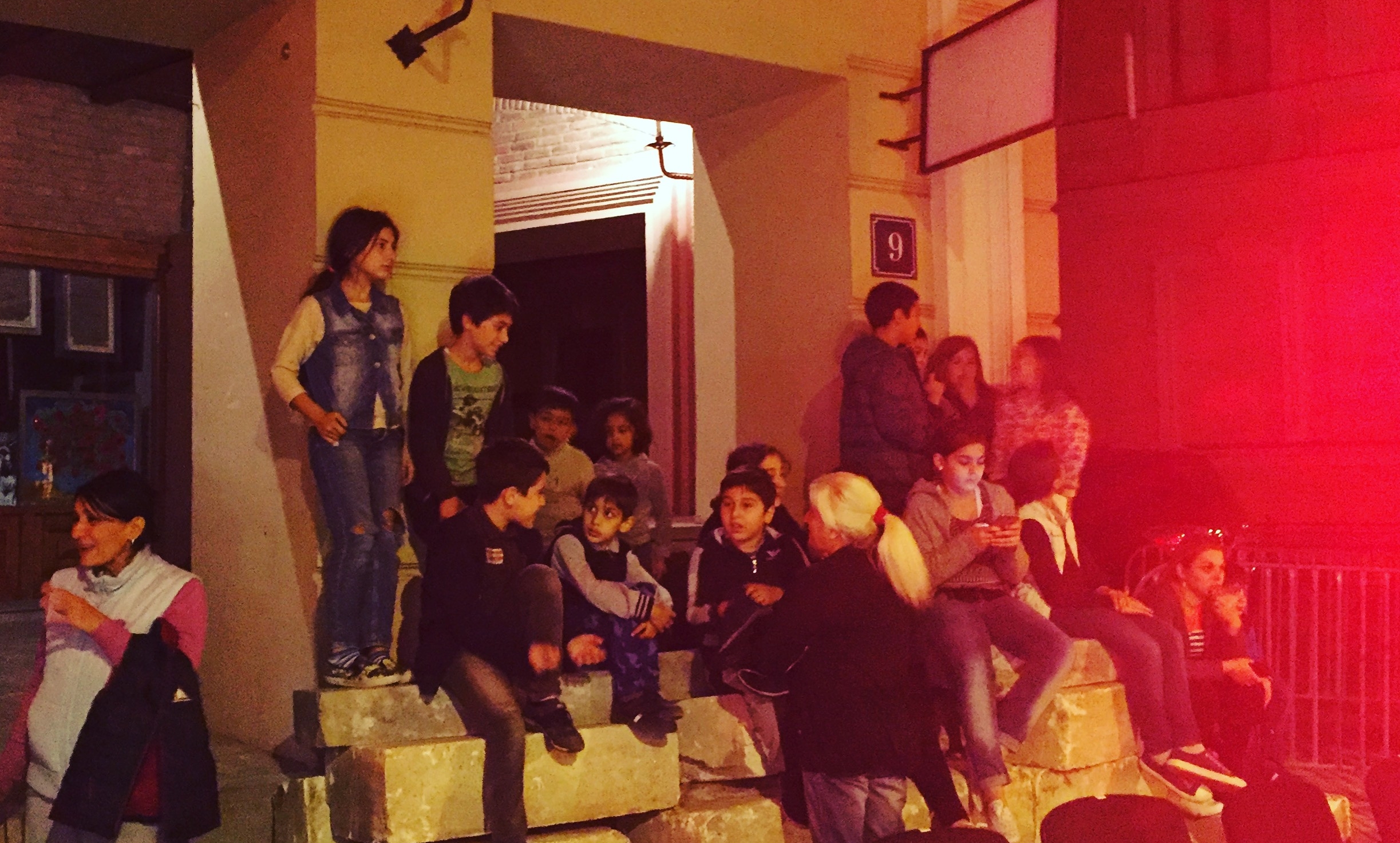 Kids watching Of Riders and Running Horses, Tbilisi