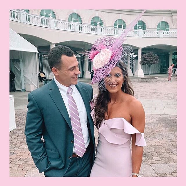 @kyliejenner stole Grace from  @a_southerndrawl Derby Look!!!! 💜💜💜💜💜 #headcandi #asd #derby #churchilldowns #millinery #lilac #monocromatic #fashion #style #derbystyle #kentuckyderby #headcandidoesderby #asoutherndrawl