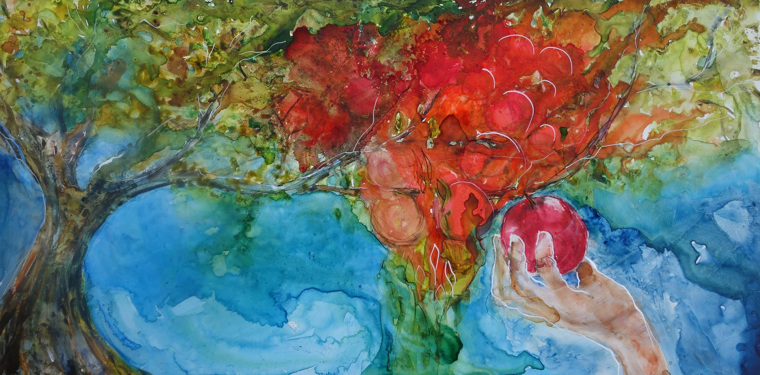 No. 33 Loving tree (Song of Songs 2:3) 12 X 24 inches