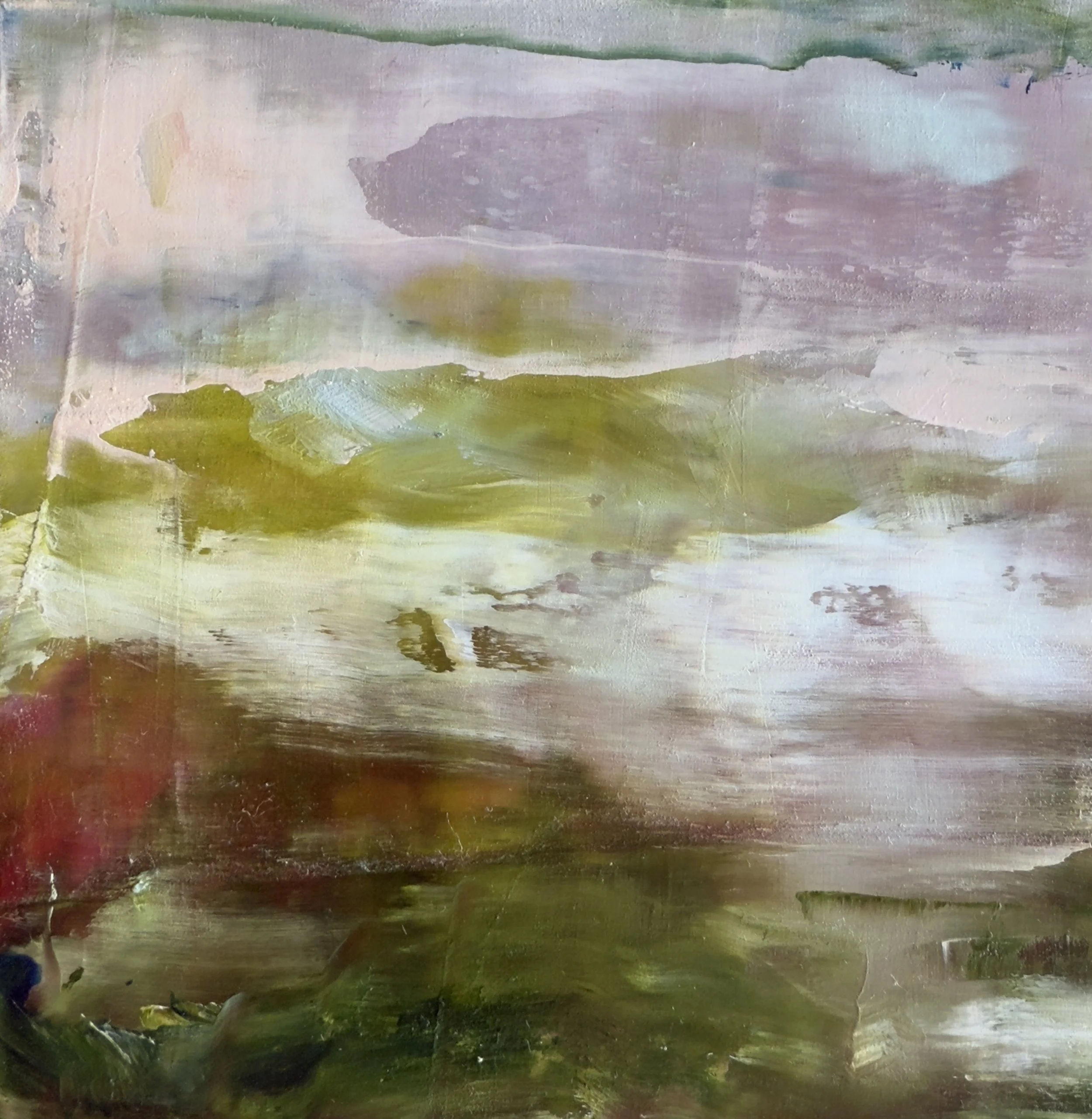 Heaven & Earth #002 (oil stick on wood) ($150 CDN)