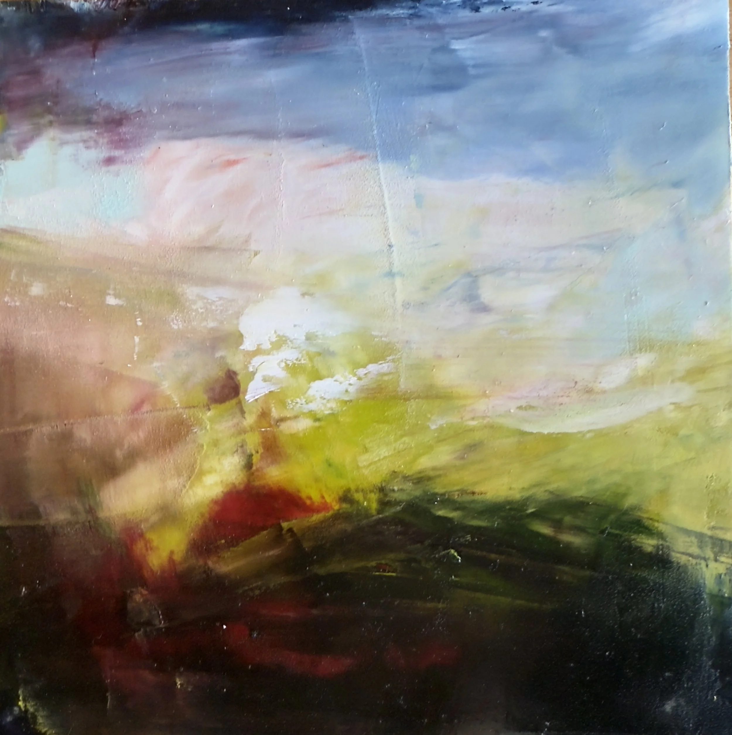 Heaven & Earth #006 (oil stick on wood) ($150 CDN)
