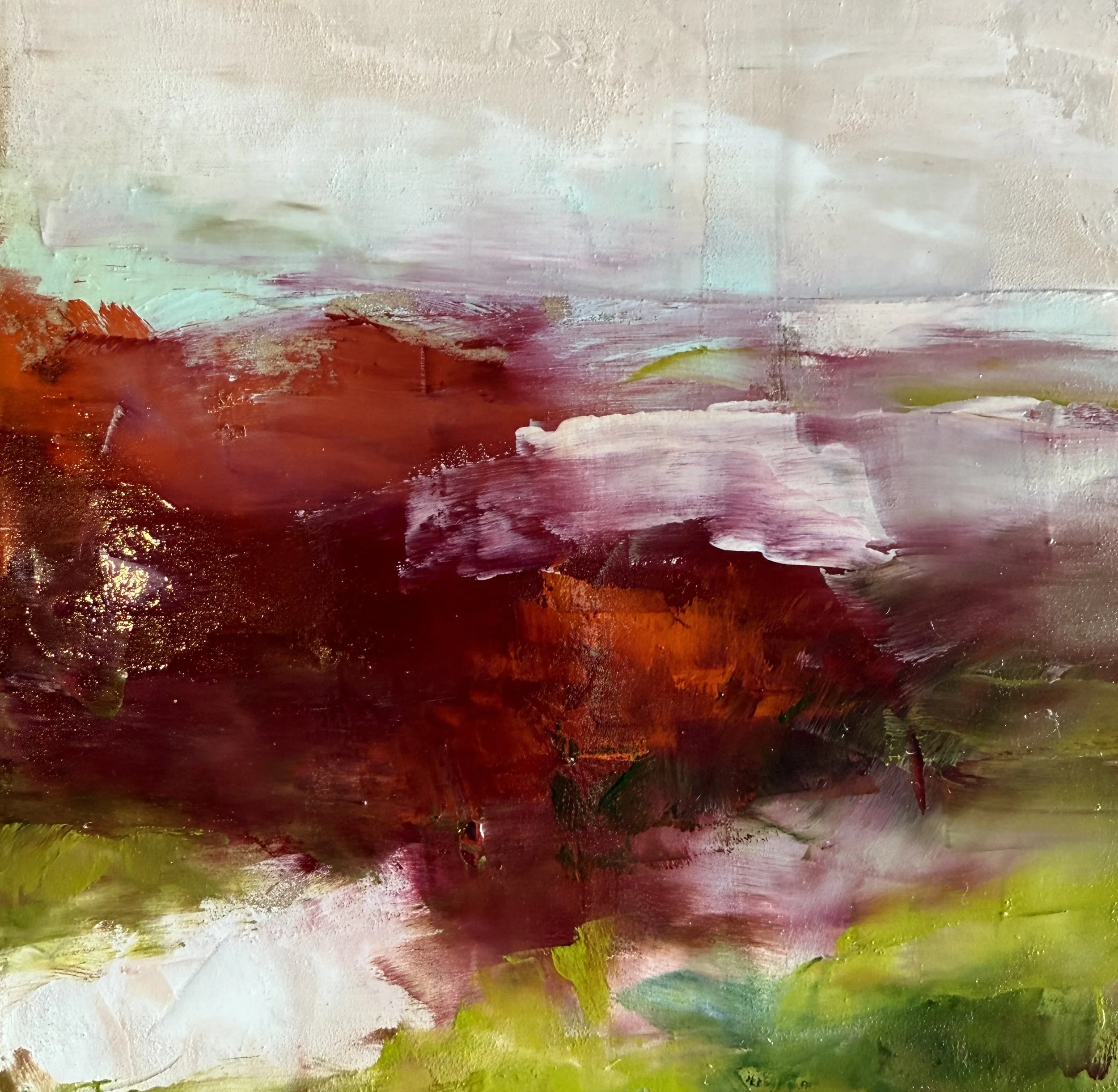 Heaven & Earth #005 (oil stick on wood) ($150 CDN)