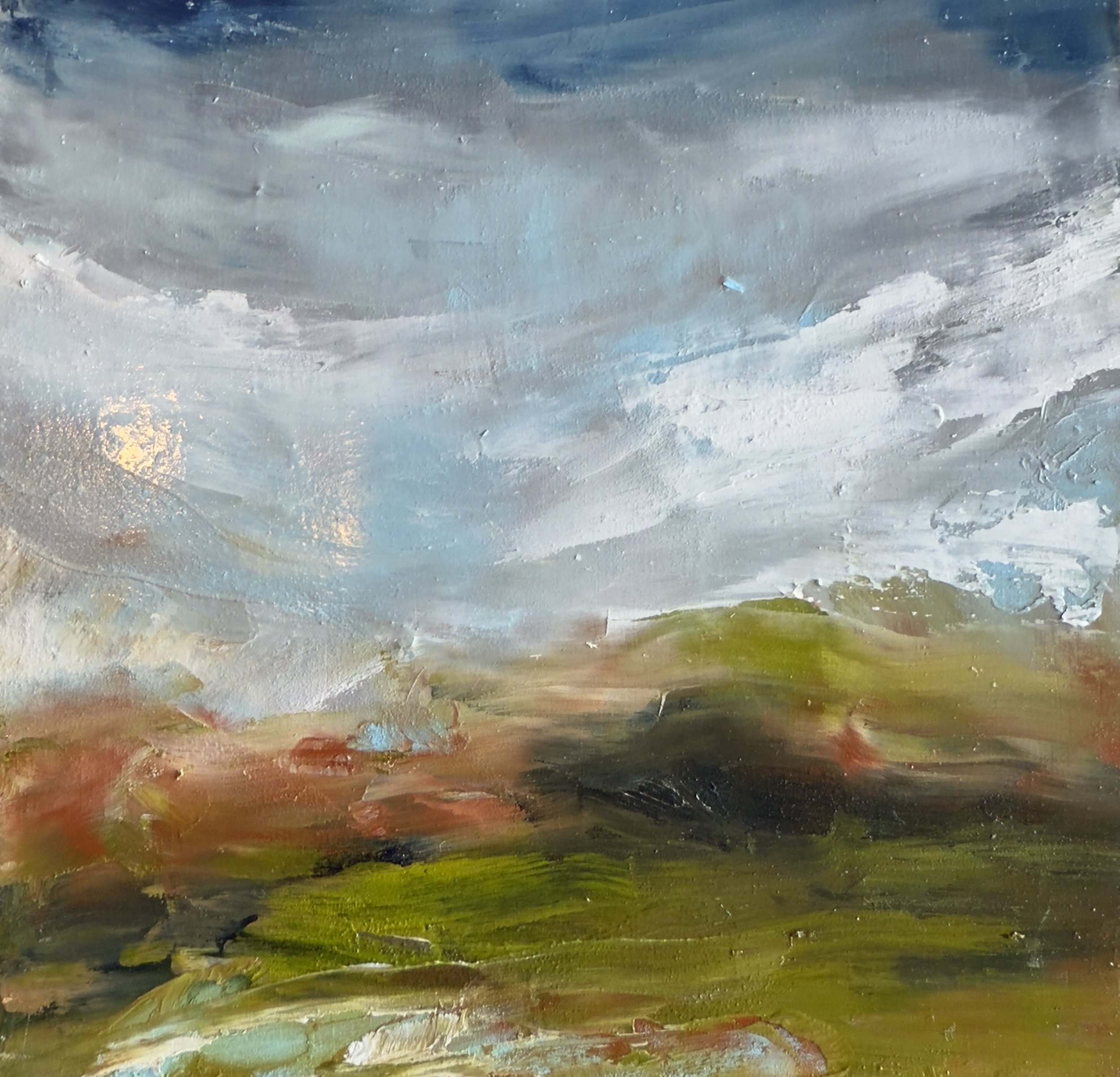 Heaven & Earth #002 (oil stick on wood) Private collection