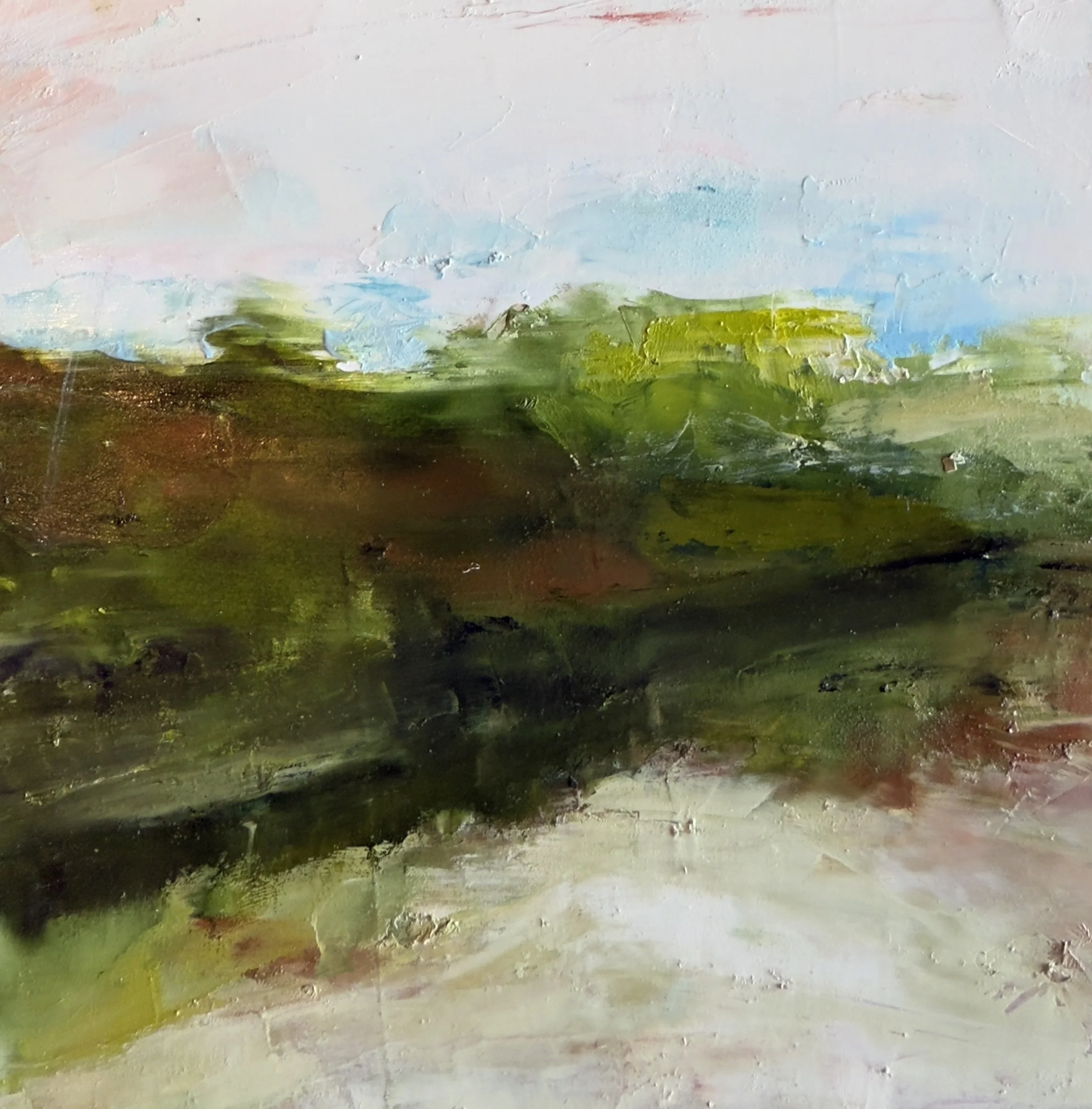 Heaven & Earth #013 (oil stick on wood) ($150 CDN)