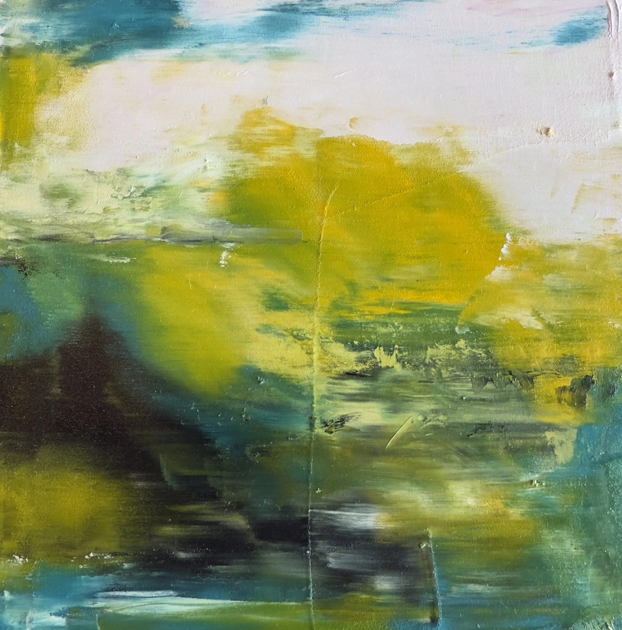 Heaven & Earth #015 (oil stick on wood) ($150 CDN)