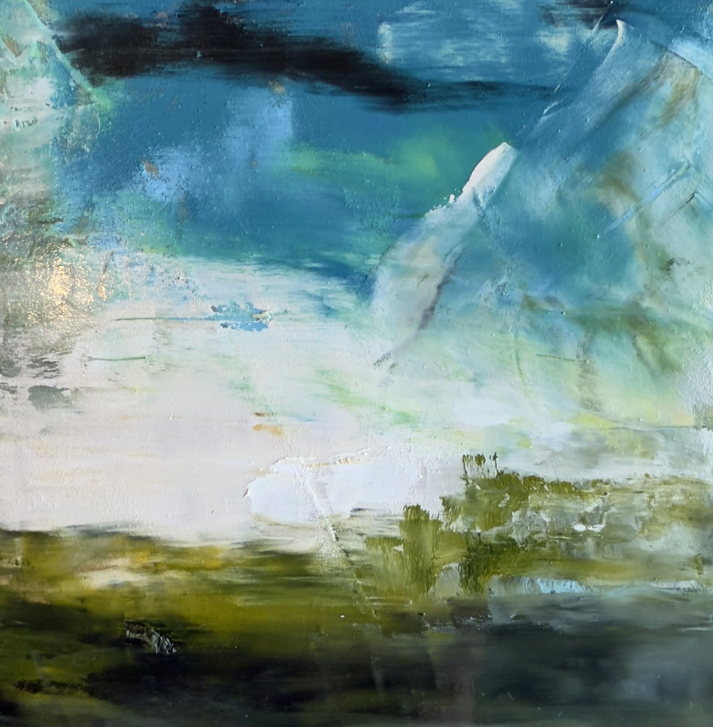 Heaven & Earth #017 (oil stick on wood) Private collection