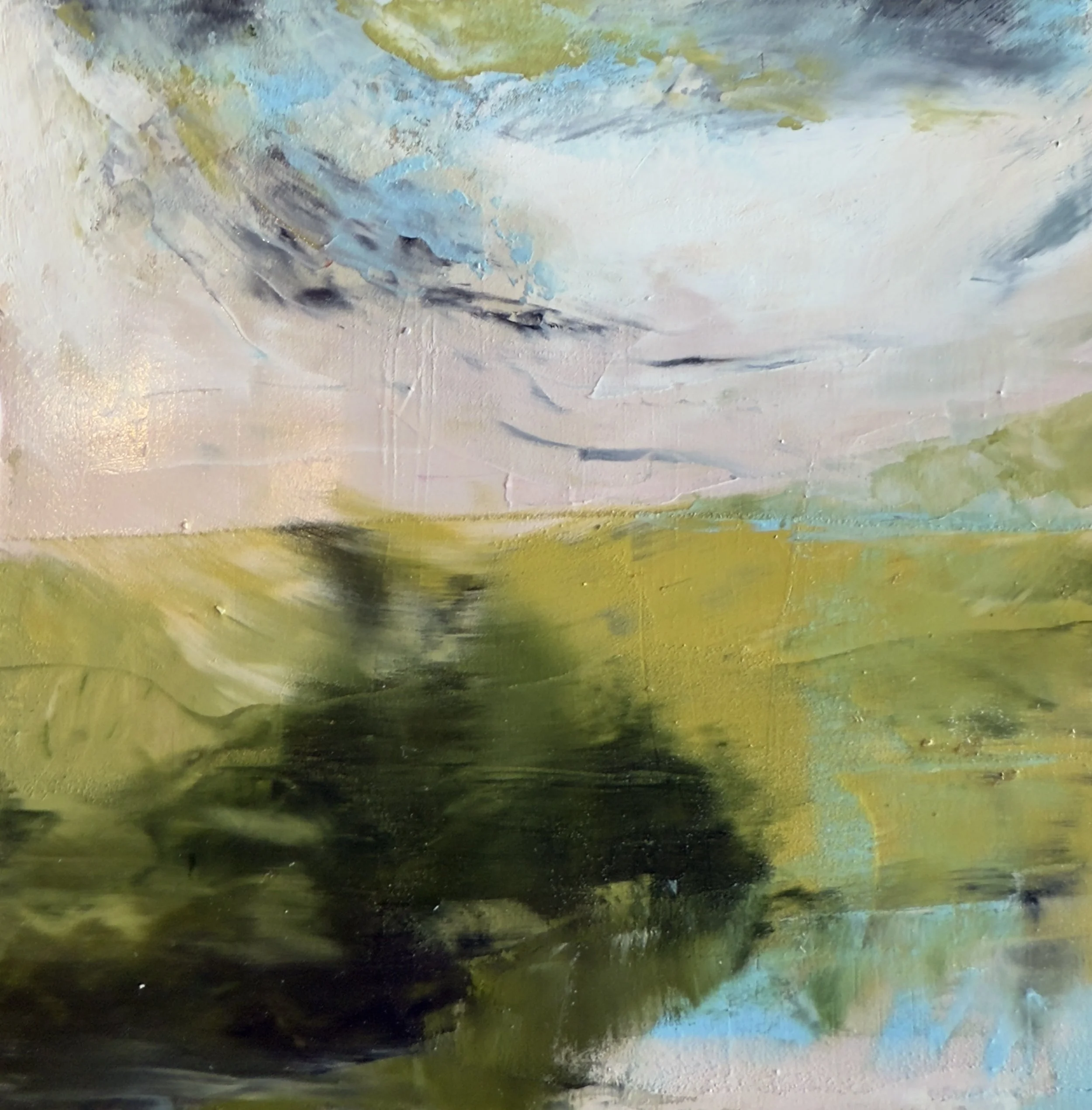 Heaven & Earth #018 (oil stick on wood) Private collection