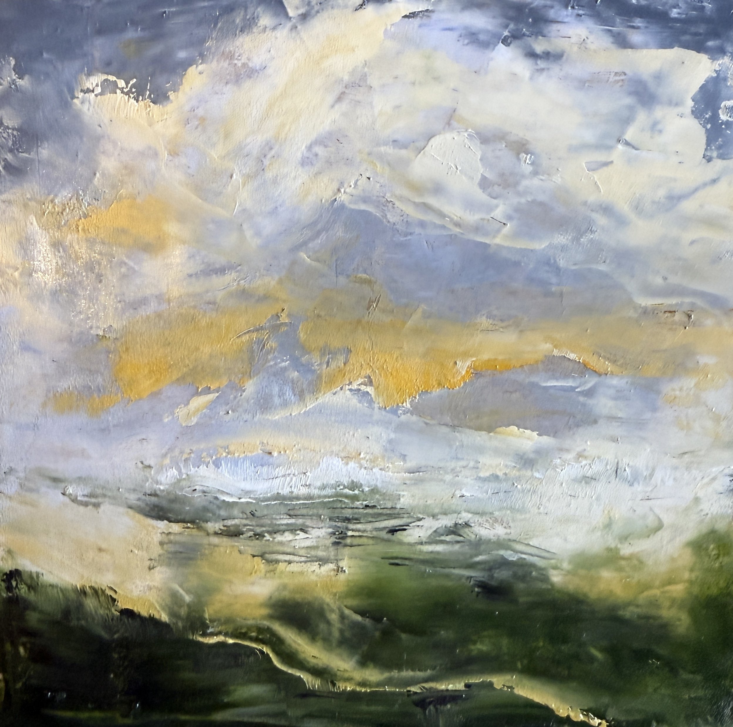 Heaven & Earth #021 (oil stick on wood) Private collection