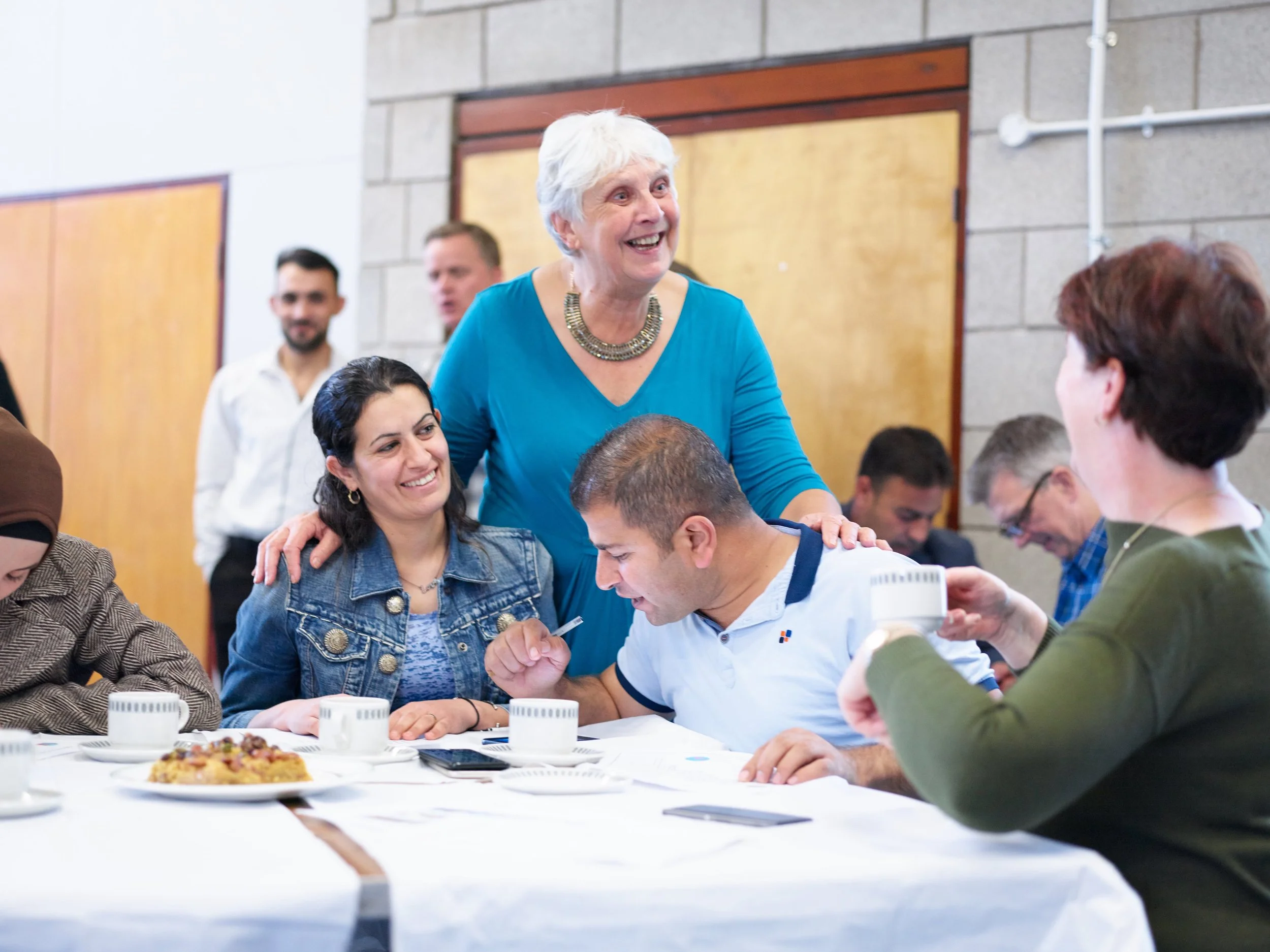An image of people at a community event