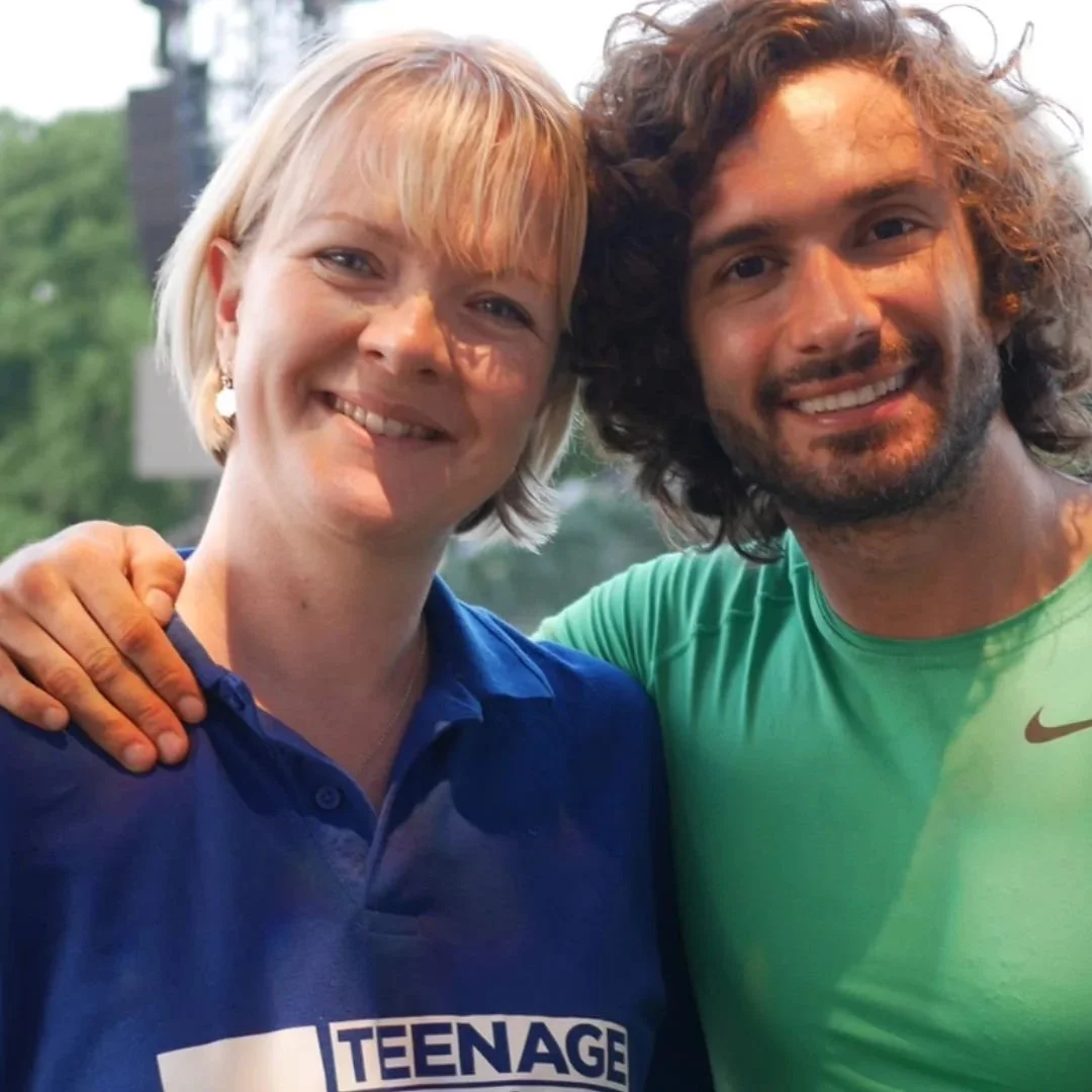 Joe Wicks with Teenage Cancer Trust rep