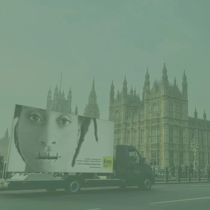 Image of a Digivan outside the Houses of Parliament