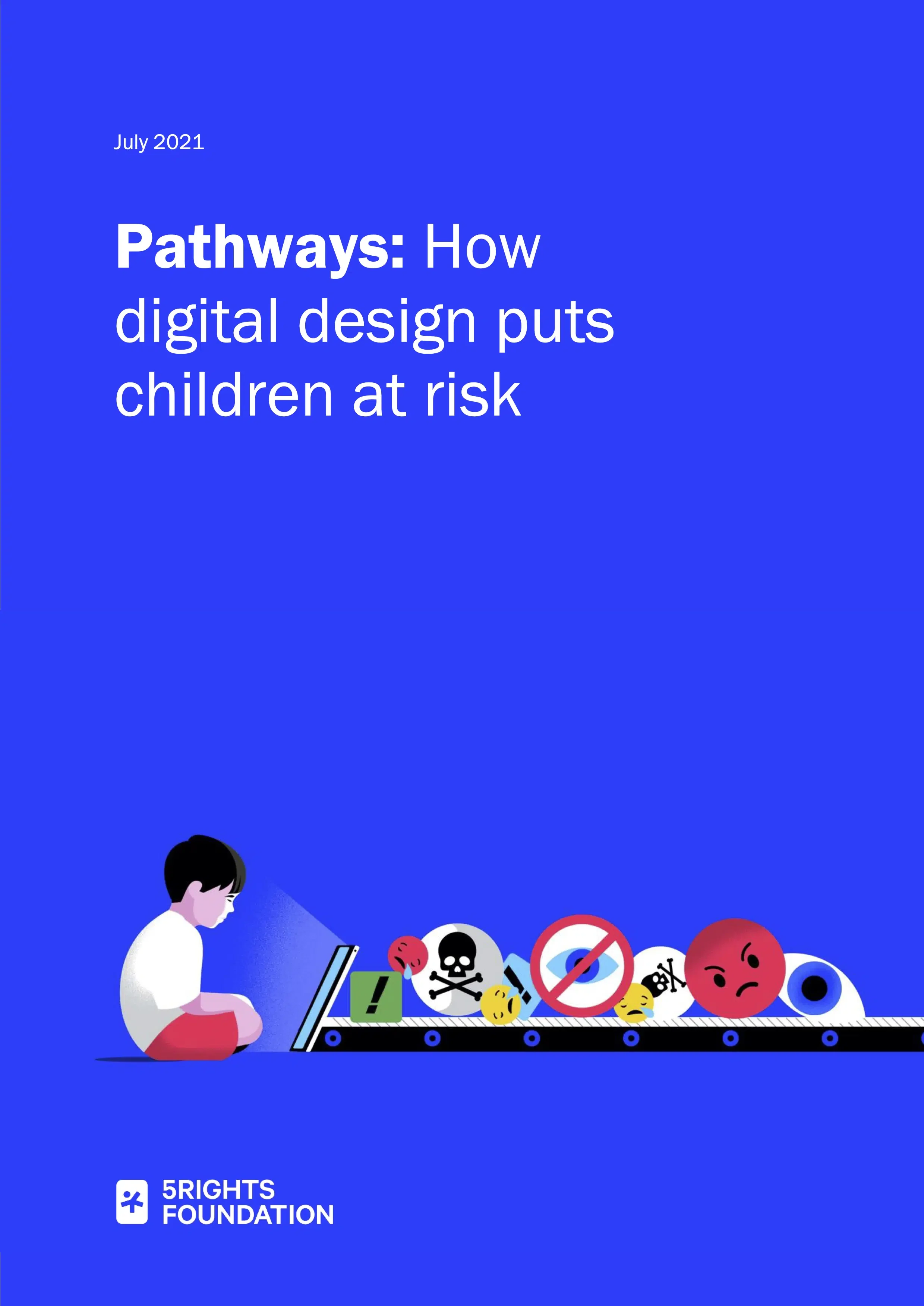 Front cover of a report into child online safety