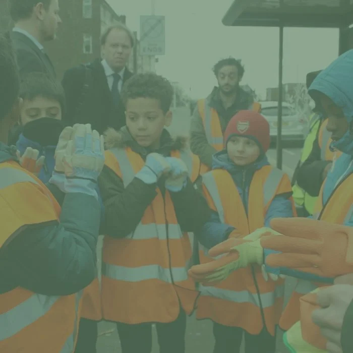 Children planting trees