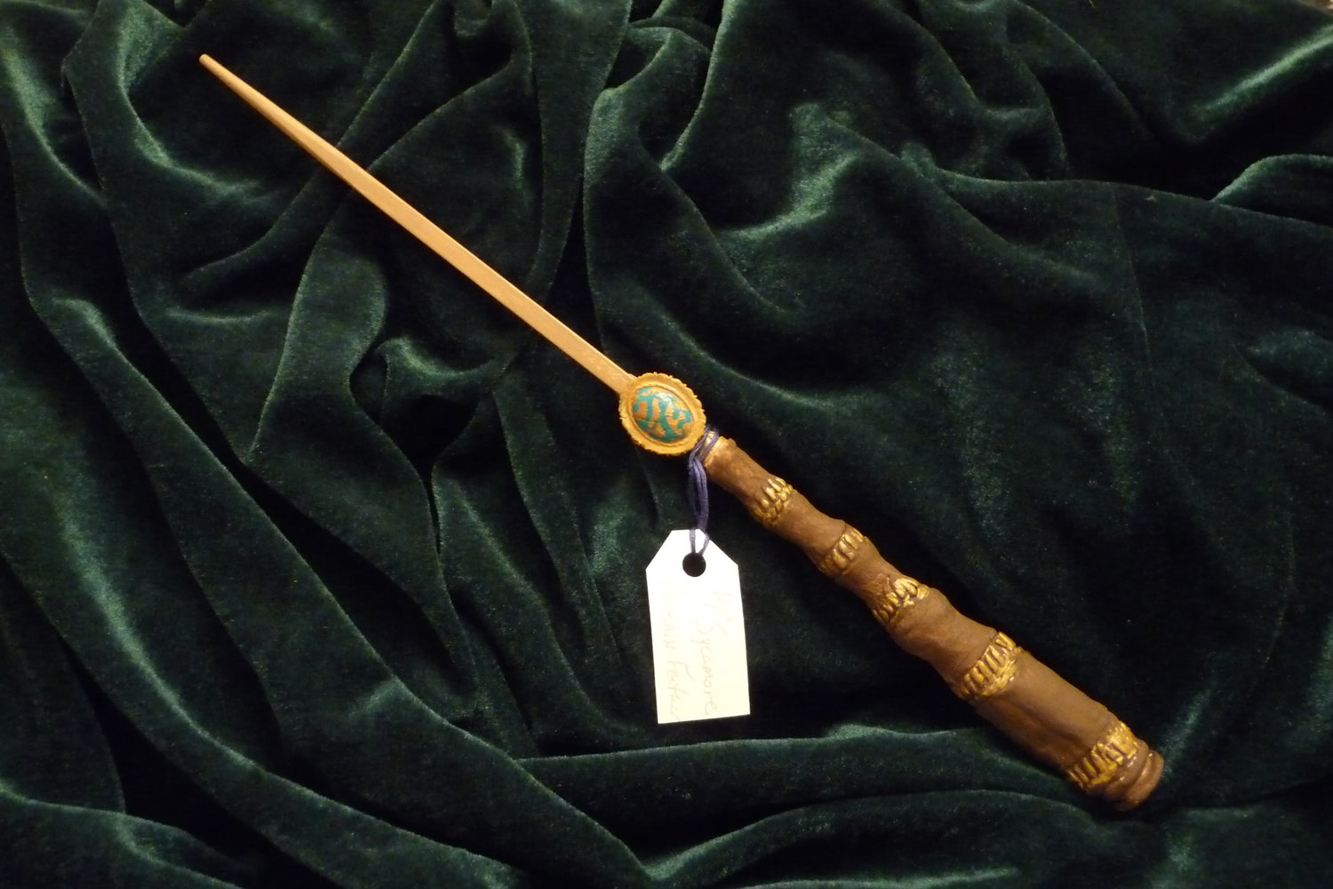 Sycamore Wood Phoenix Feather Wand Replica 14 Art By Regan
