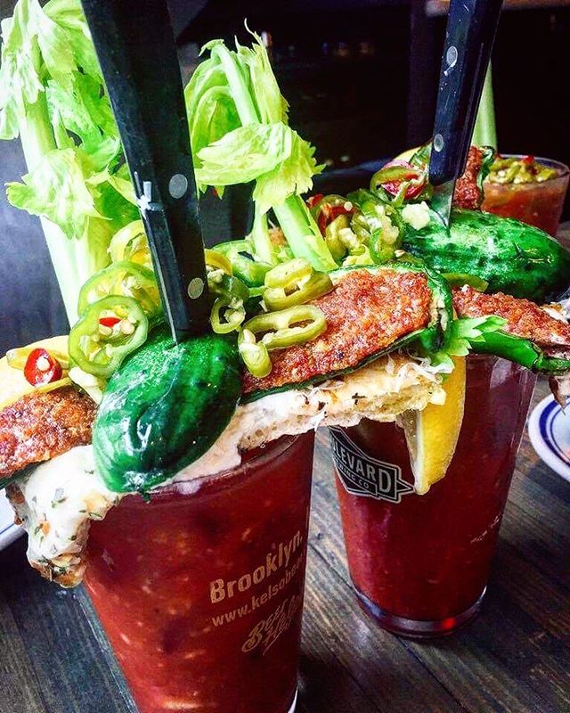 The only way to start the weekend 🙏🏼 @speedyromeo #bloodymary #newyorkfoodbabes