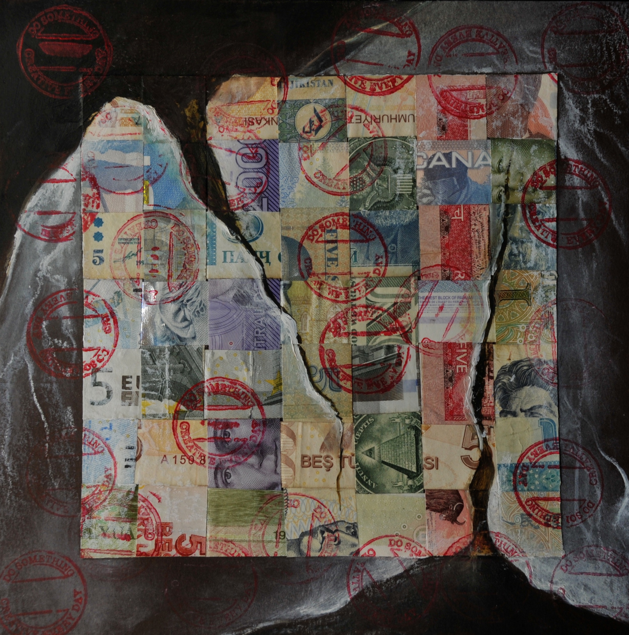  Money /Mixed Media on Paper 20 x 20 cm 2012 