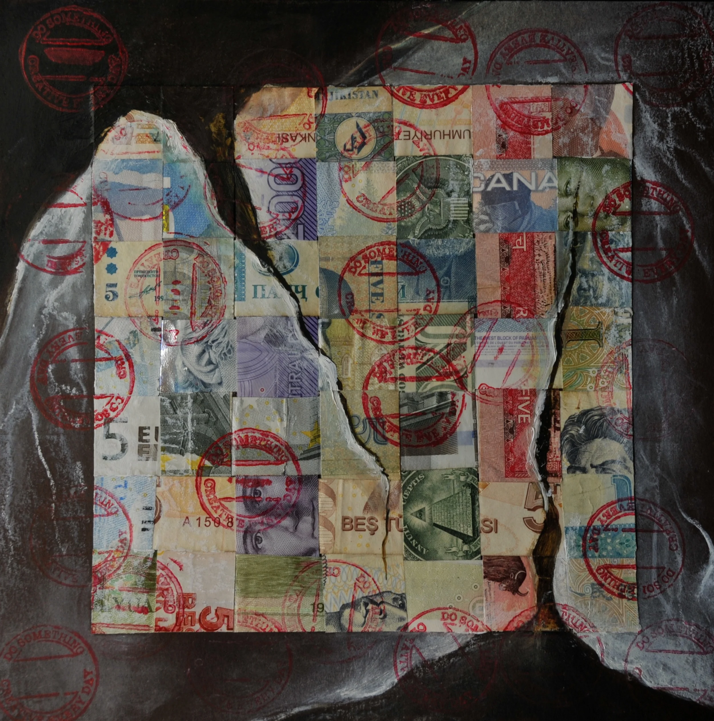 Money /Mixed Media on Paper 20 x 20 cm 2012