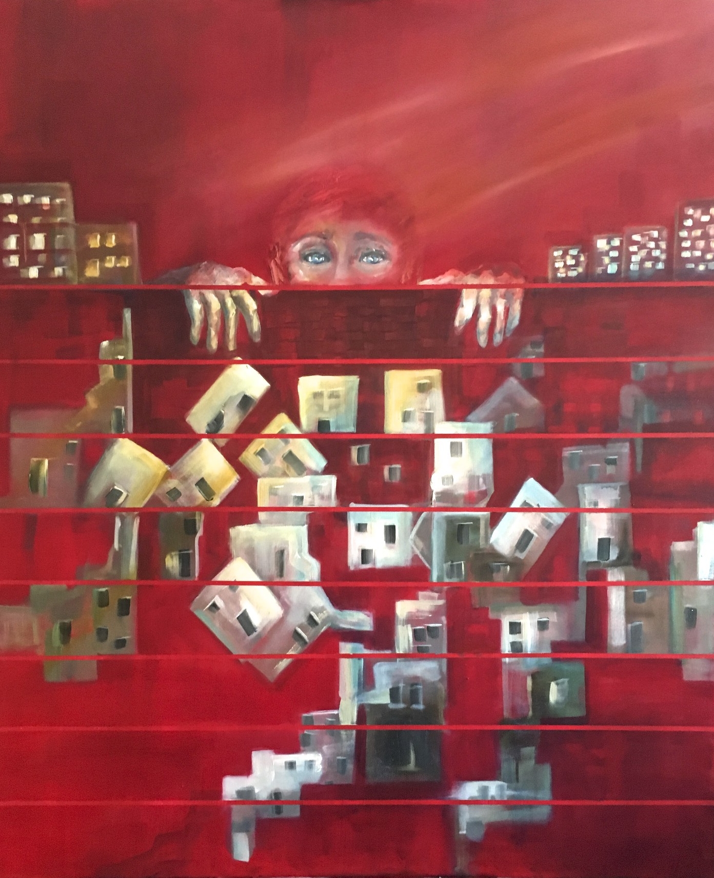 Fire Wall /Oil on linen 120 x 100 cm 2016