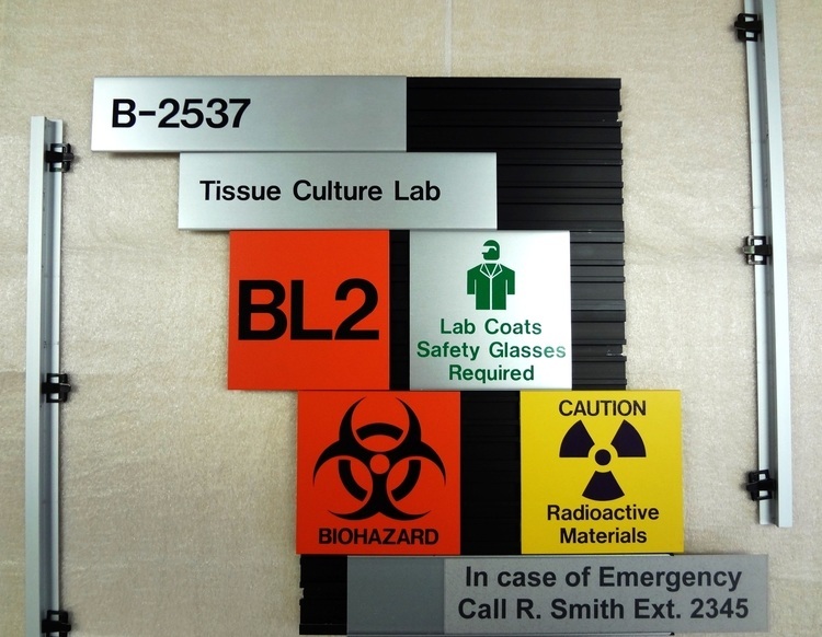 Interchangeable Lab Safety Sign