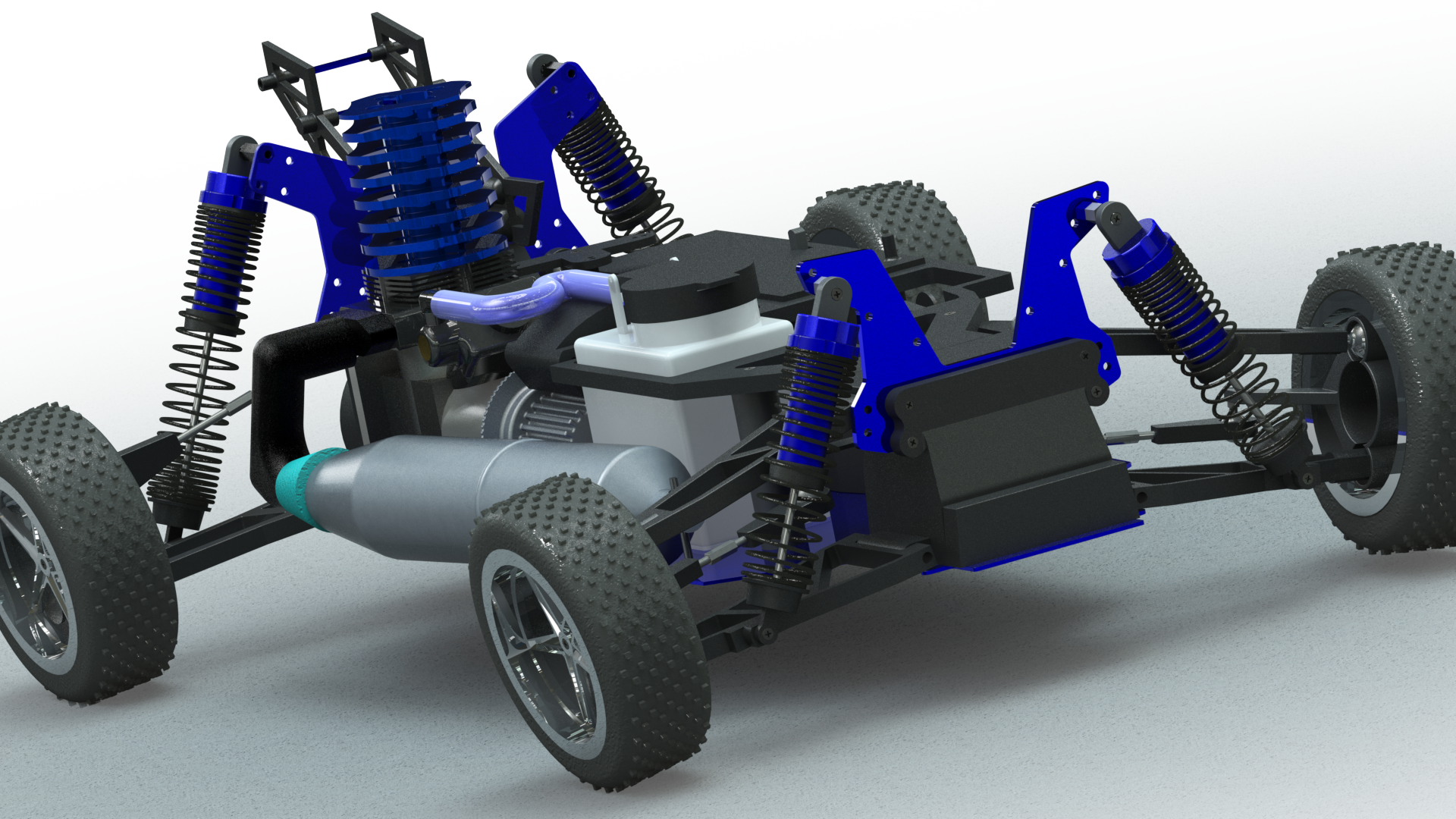 solid works model. there are 75 unique parts in this assembly.