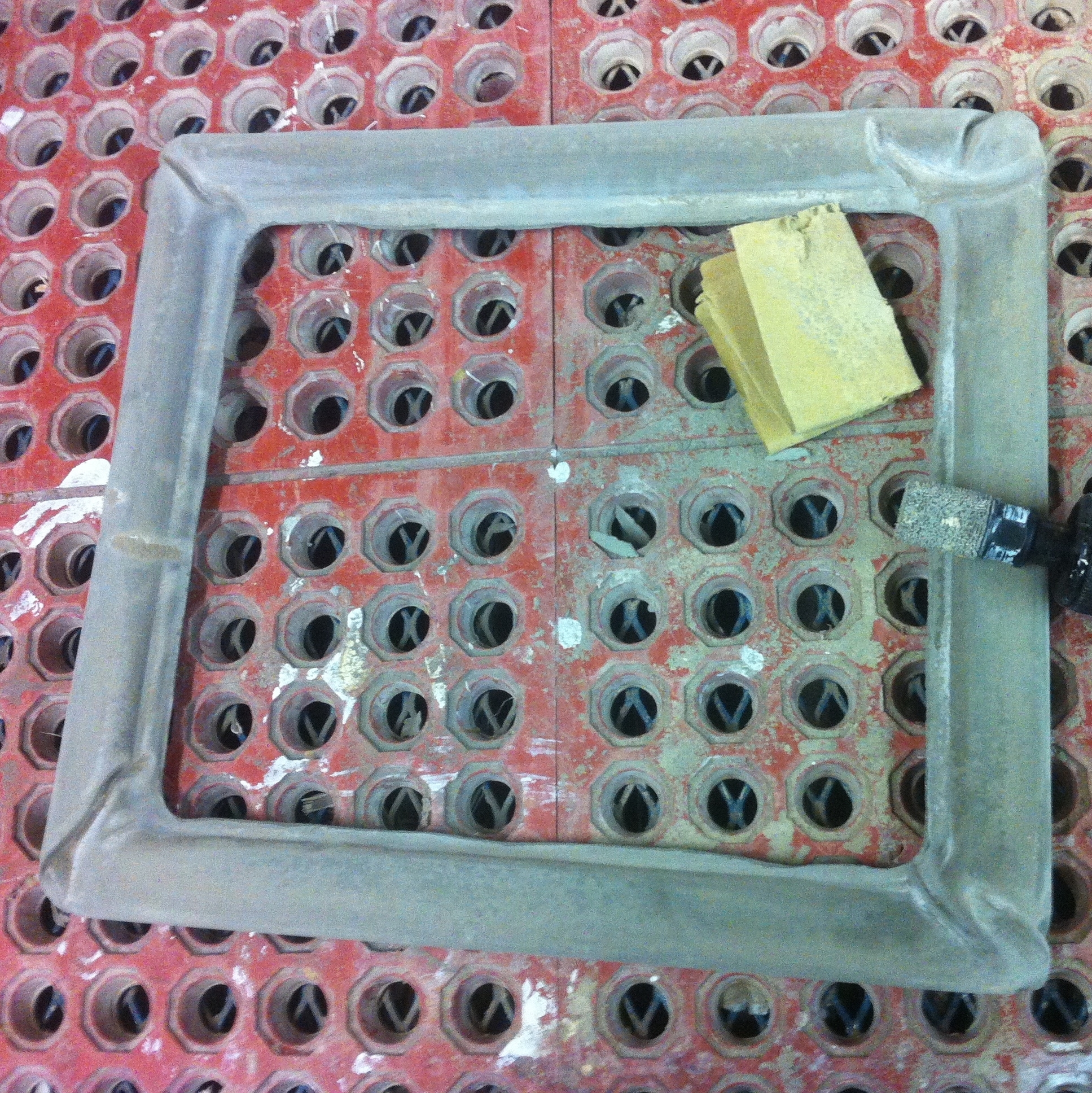 first test of concrete frame. 