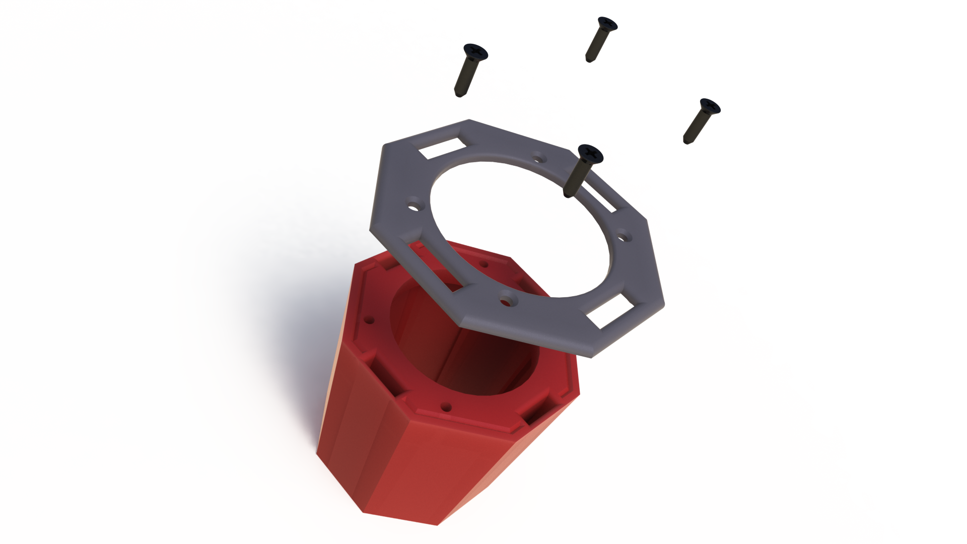 initial 3D shell design. this version was too difficult for most commercial 3D printers to make efficiently. we eventually broke the shell down into 4 pieces