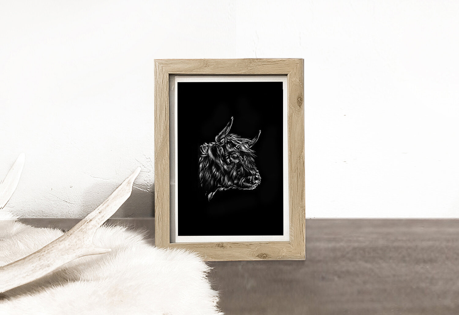 FRAMED PRINT: HIGHLAND COW