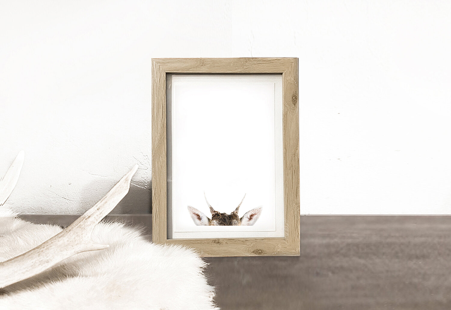 FRAMED PRINT: BABY BUCK EARS