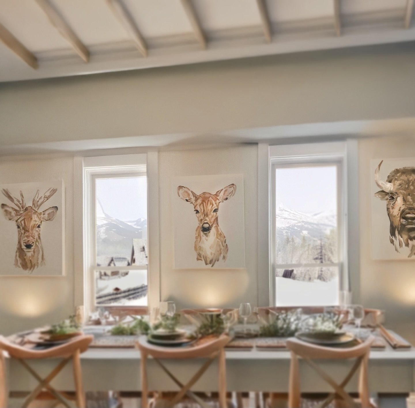 cozy, dreamy lighting for these three at the table