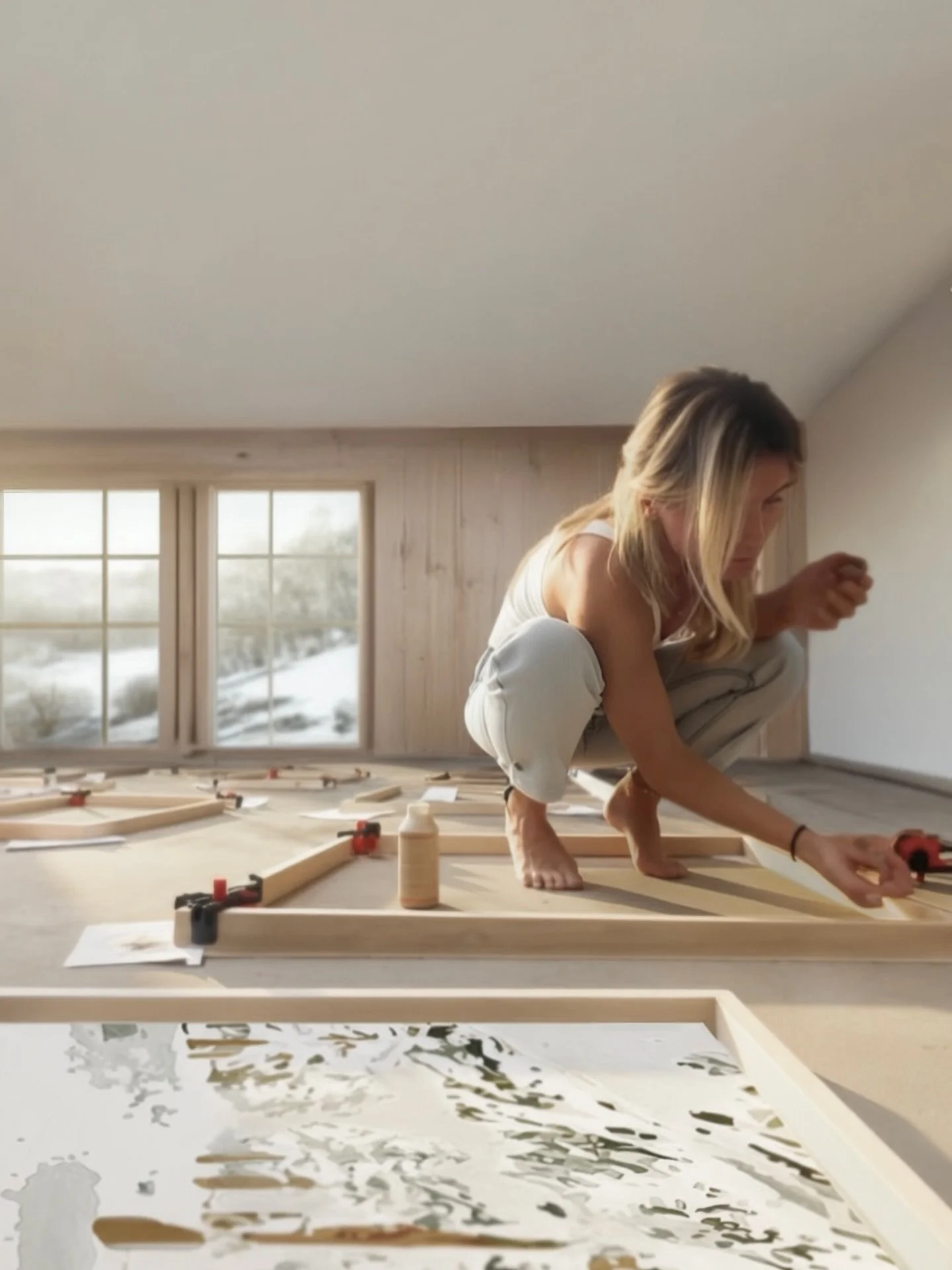 a lil&rsquo; frame build session with the help of a friend&rsquo;s beautiful home &ldquo;to be&rdquo; ☀️