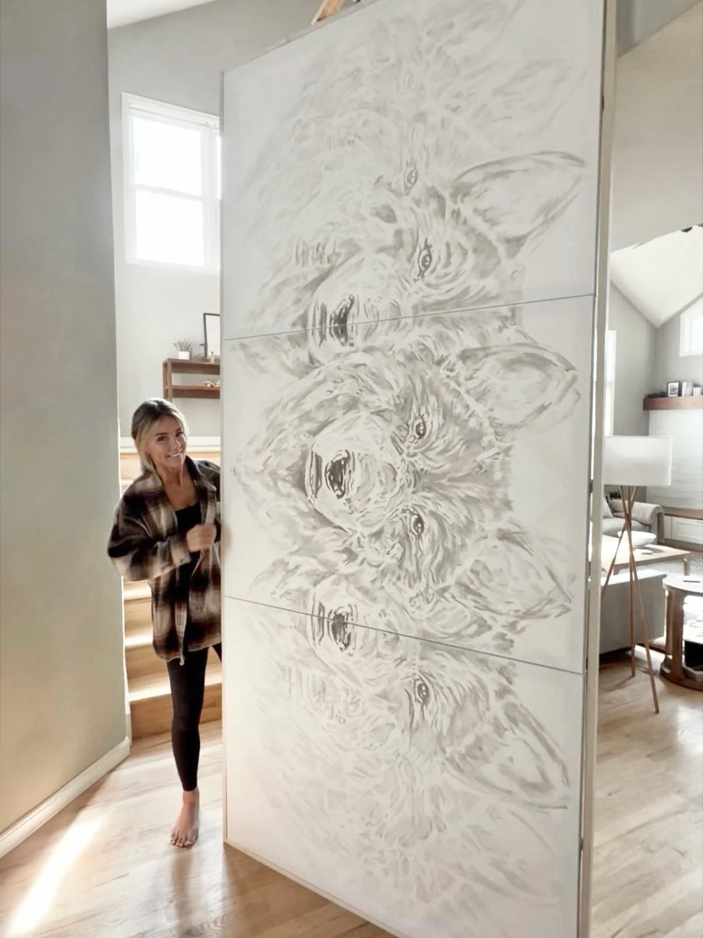 moving to the garage for some outside love feels and natural light support