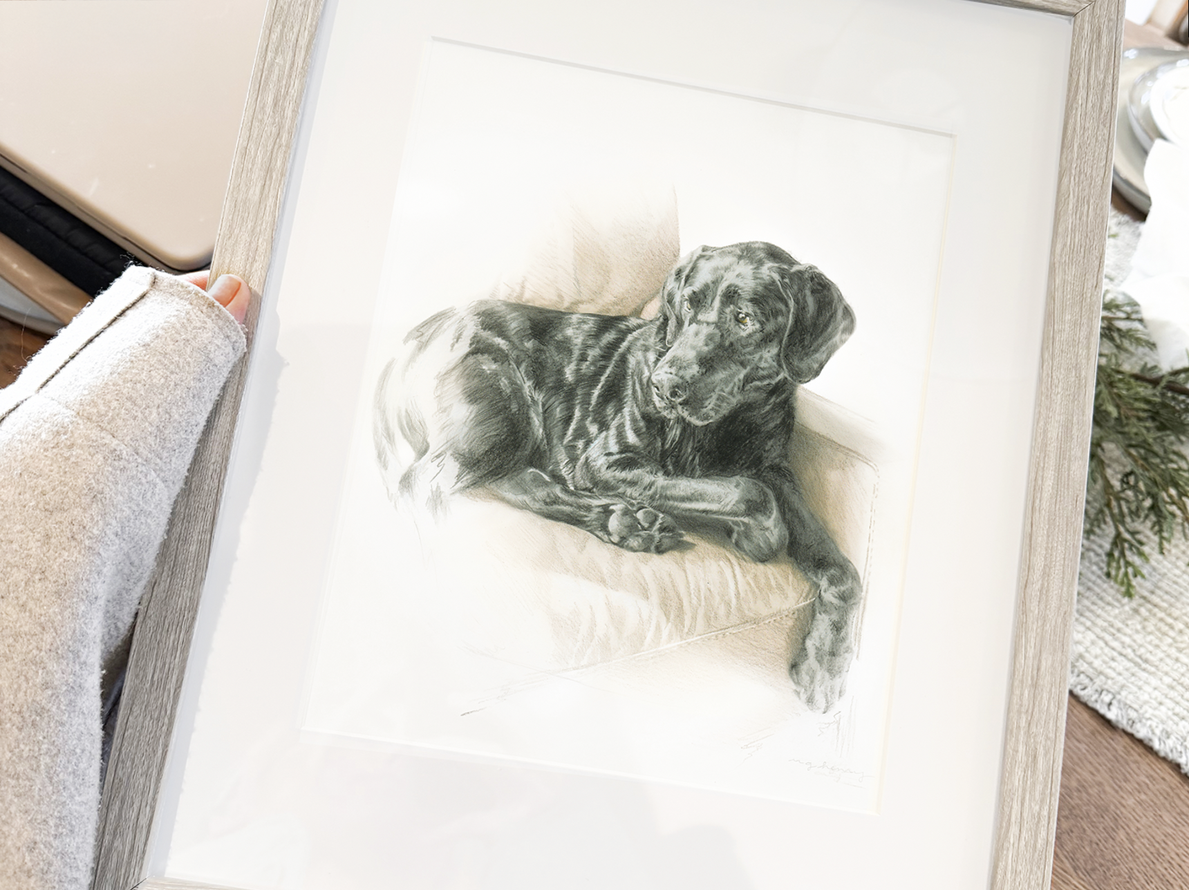 CUSTOM DOG PORTRAIT : COLORED PENCIL